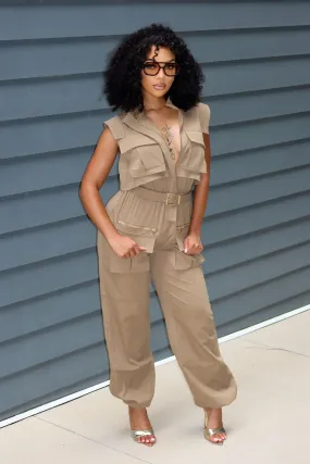 Office Appropriate Utility Style Jumpsuit