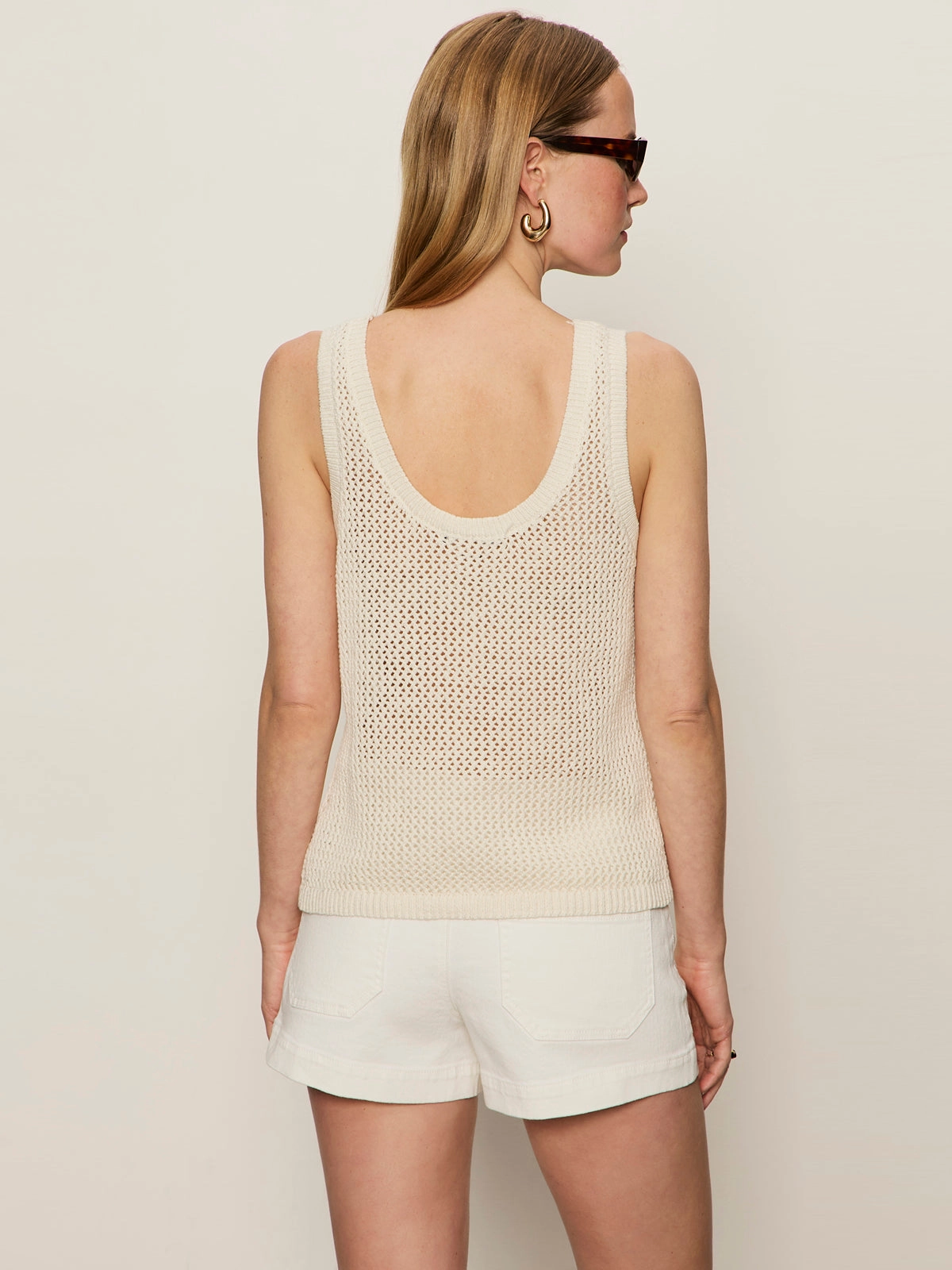 Outdoor Apparel Mesh Stitch Shell Sweater Macrame