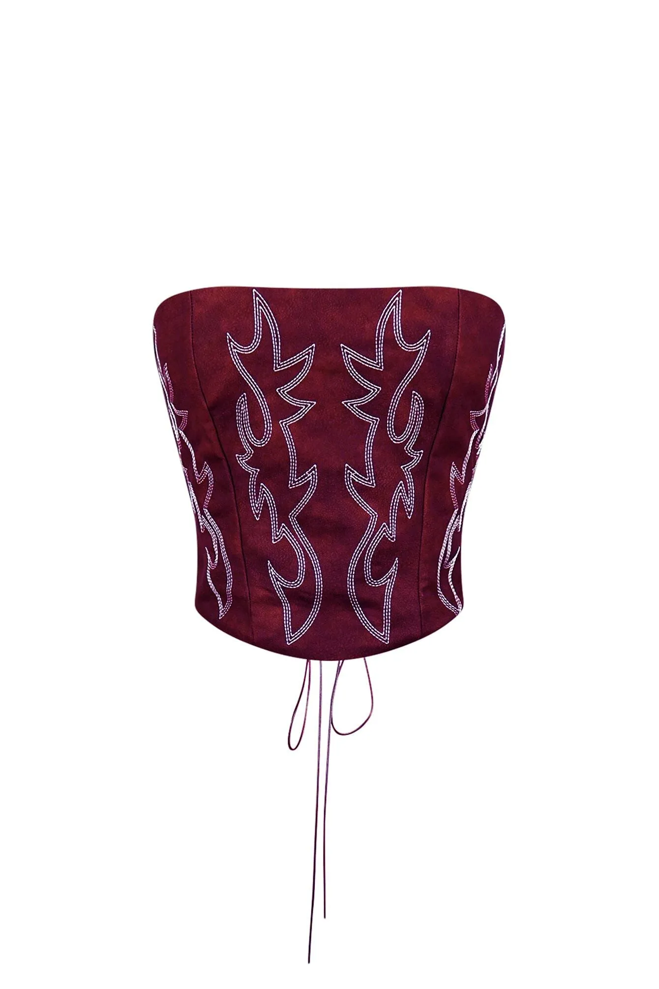 HighDensity Knit Airflow Mesh Panel Call Me Again PU Western Corset Top