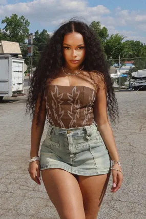 Call Me Again PU Western Corset Top AllSeason Wearability UV Protective Layer