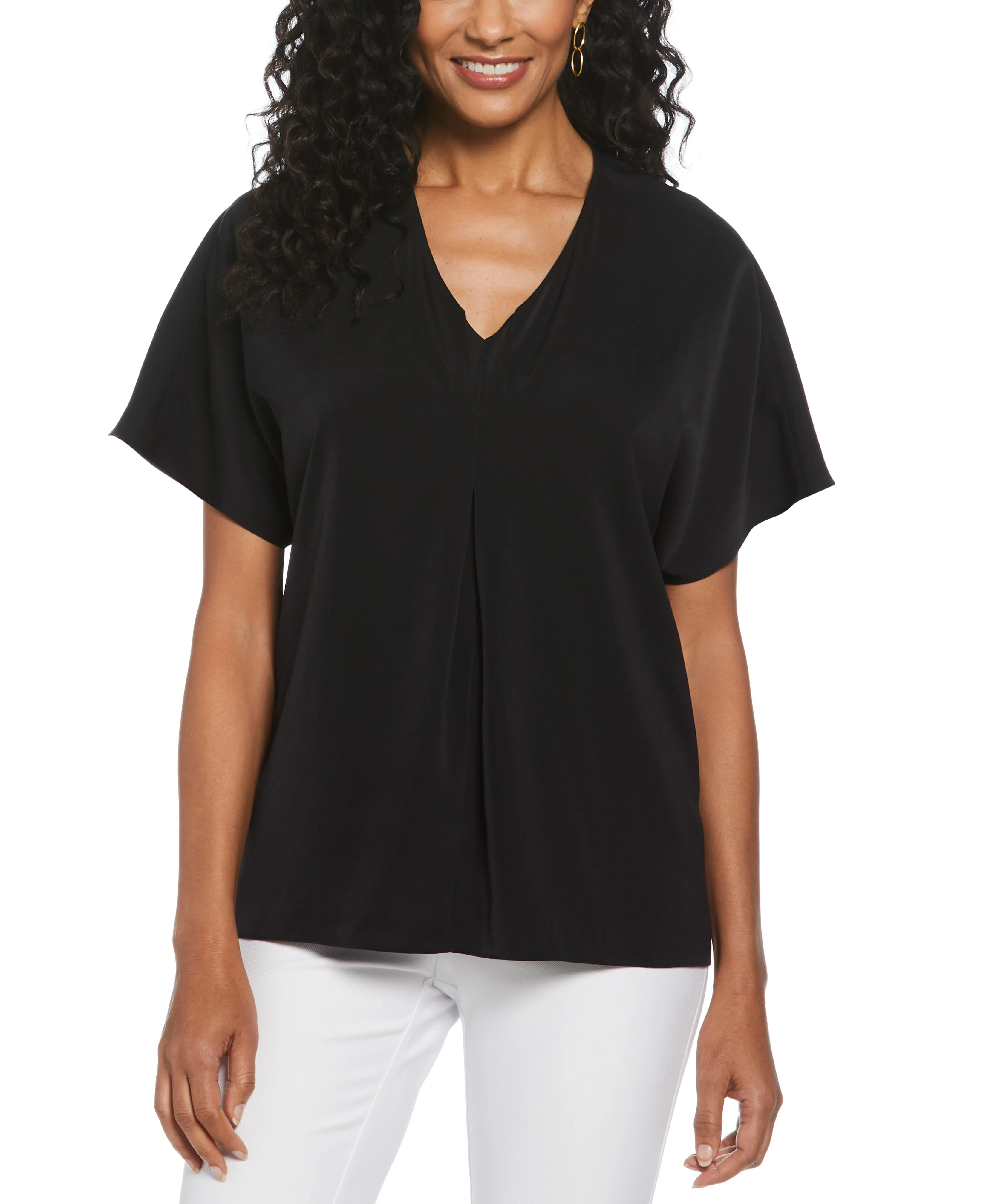 Layered Dolman Sleeve Blouse Sun Protection Fabric