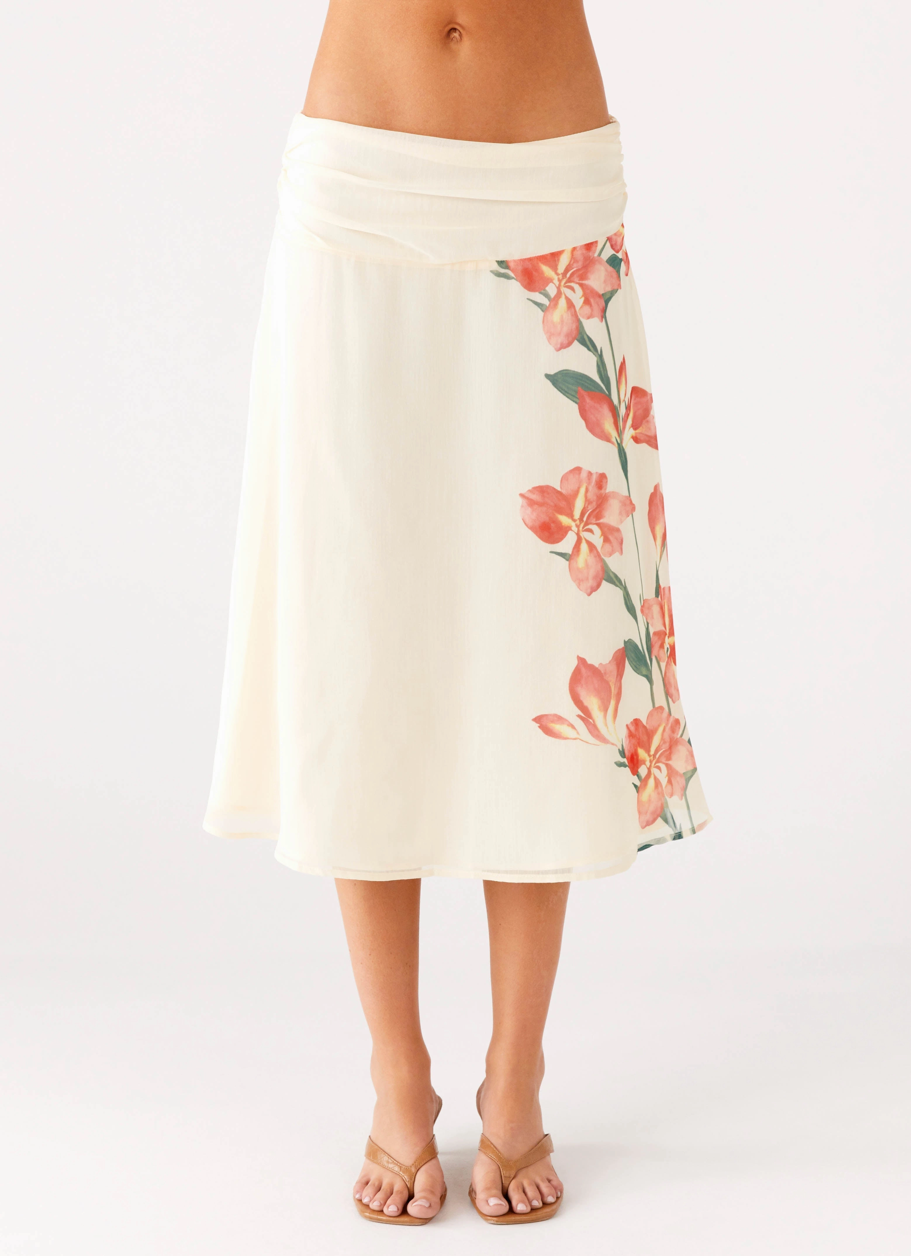 Teen Fashion Classic Fit Valley Midi Skirt - Siena Floral