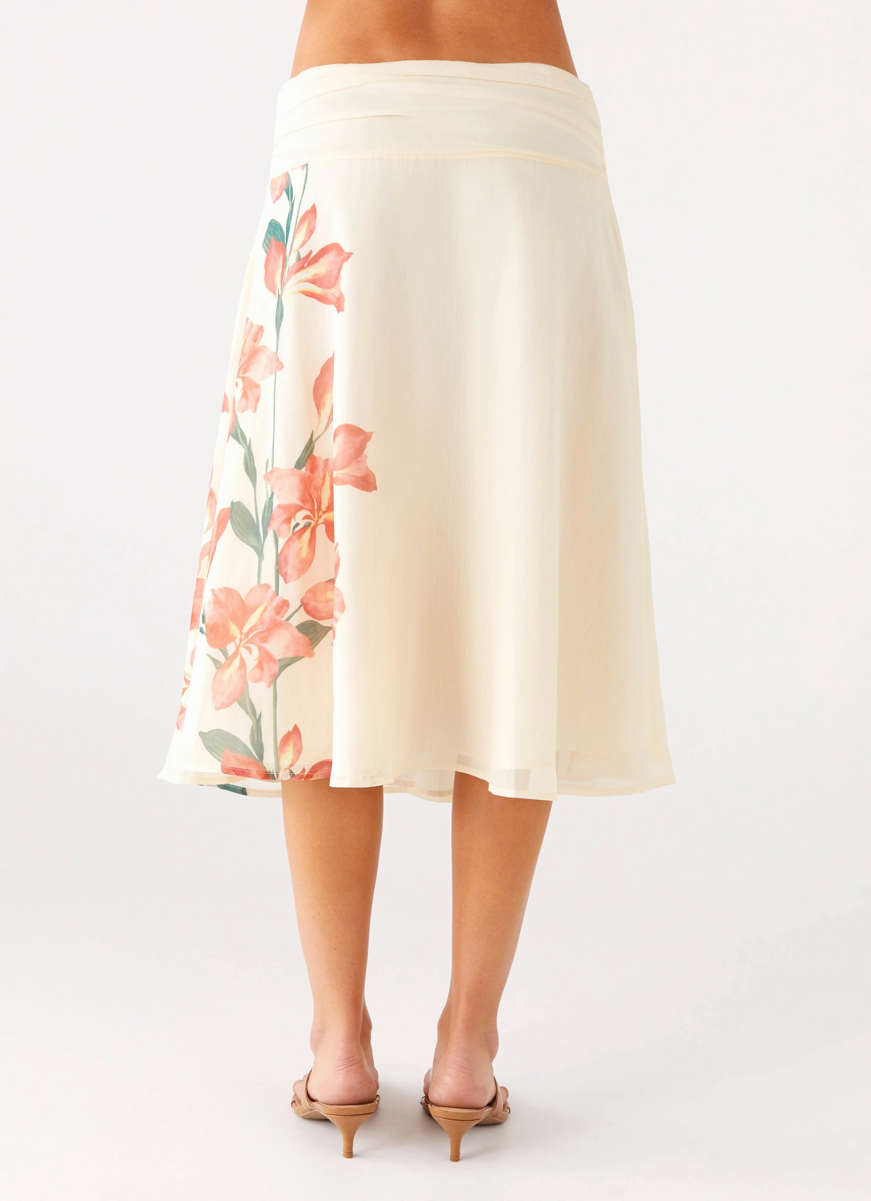 Valley Midi Skirt - Siena Floral Modern Tones flowy silhouette