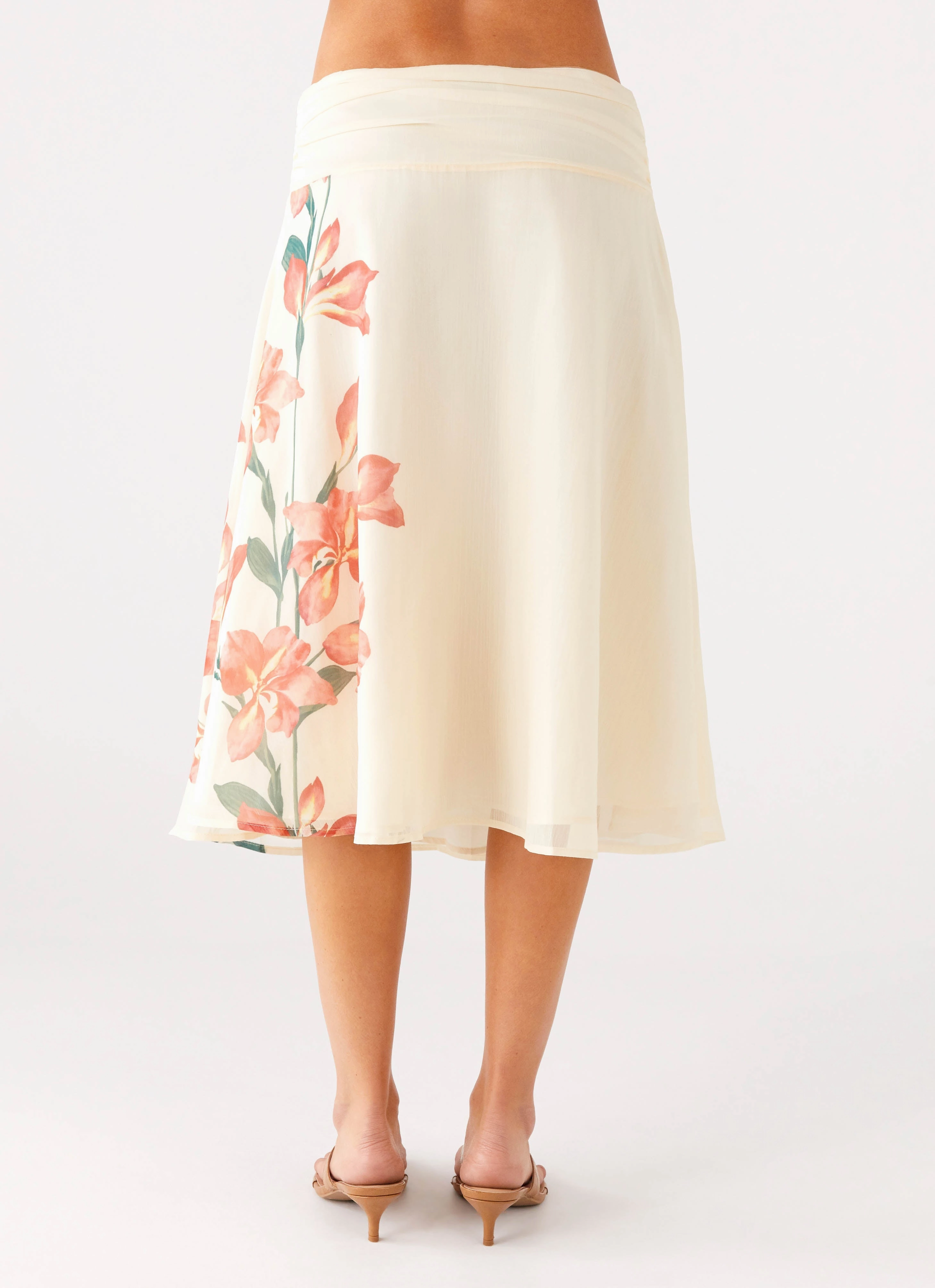 Valley Midi Skirt - Siena Floral ReinforcedKnees Durable Hem