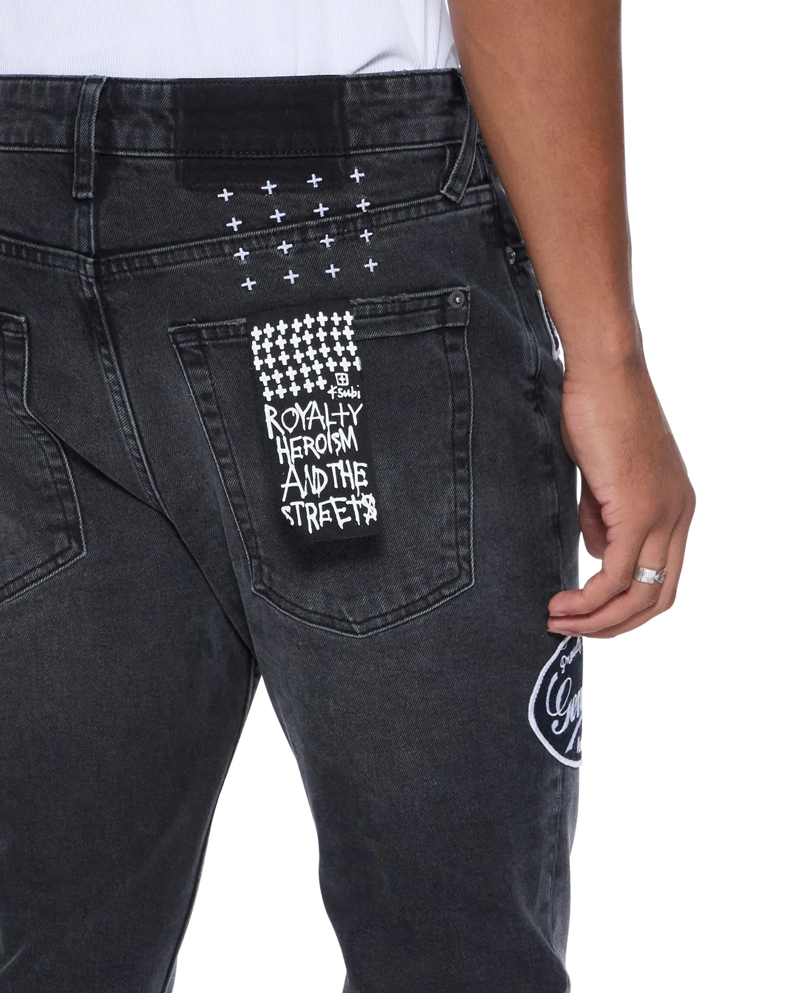 VAN WINKLE ROADHOUSE BLACK PATCHED Garment Washed Softness