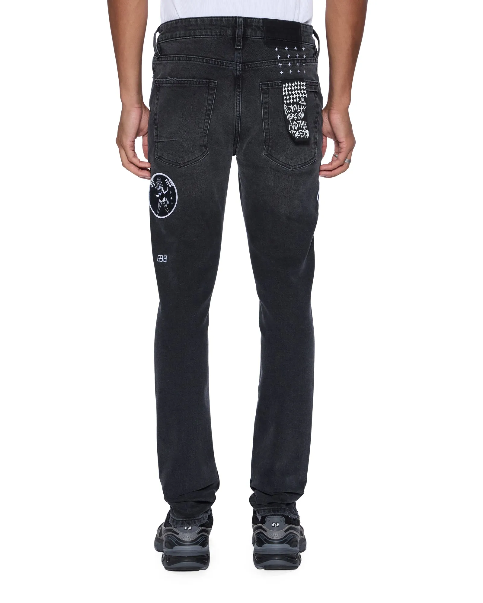 VAN WINKLE ROADHOUSE BLACK PATCHED Sporty Look Modern Weekend Style