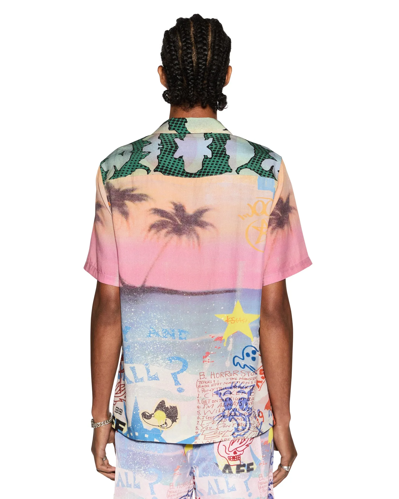 Fade Resistant Dye Flex Fit Design VANDALS RESORT SS SHIRT MULTI