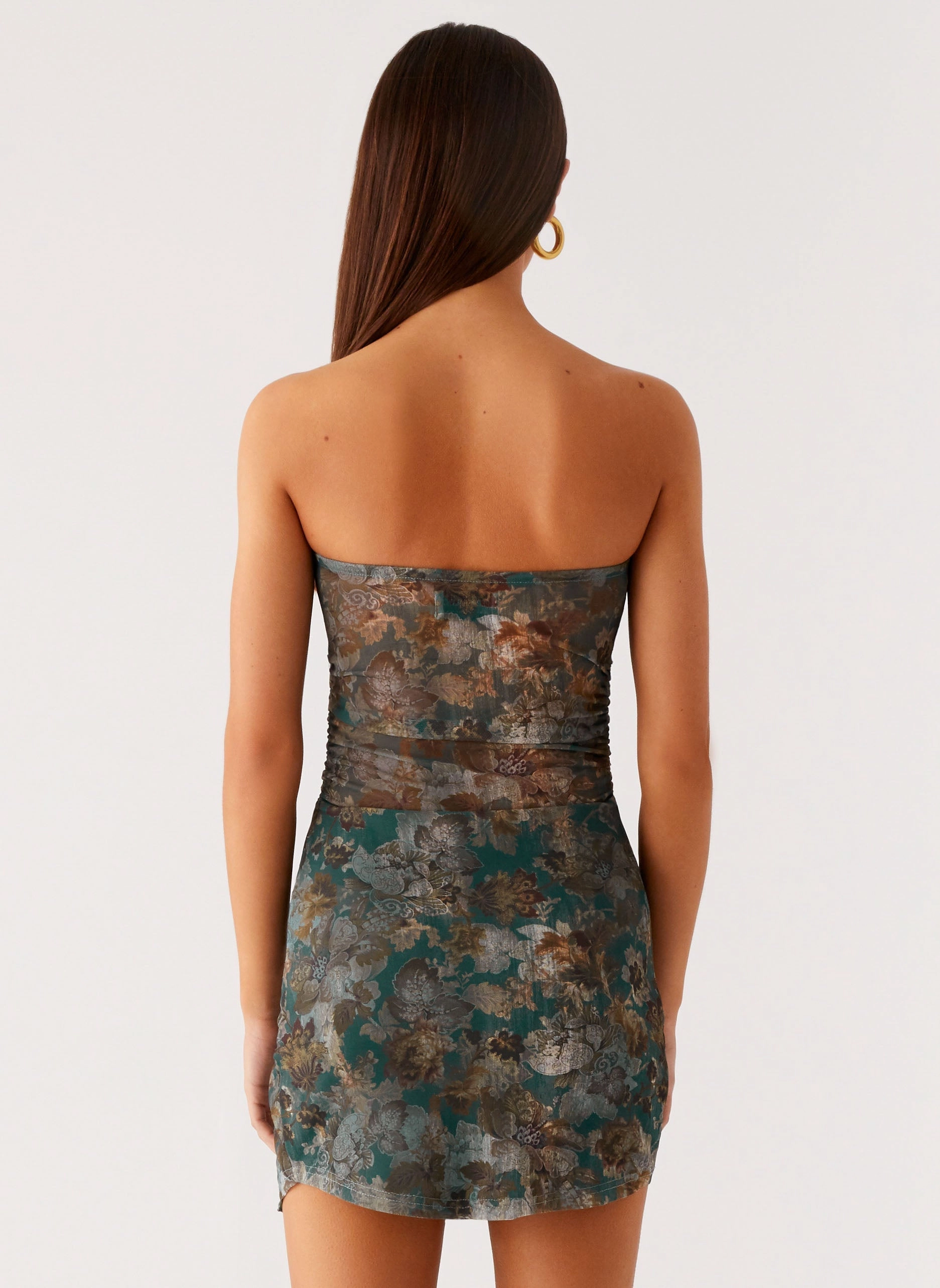 Bamboo Fiber Mix Texture Vayda Mini Dress - Vintage Blossom