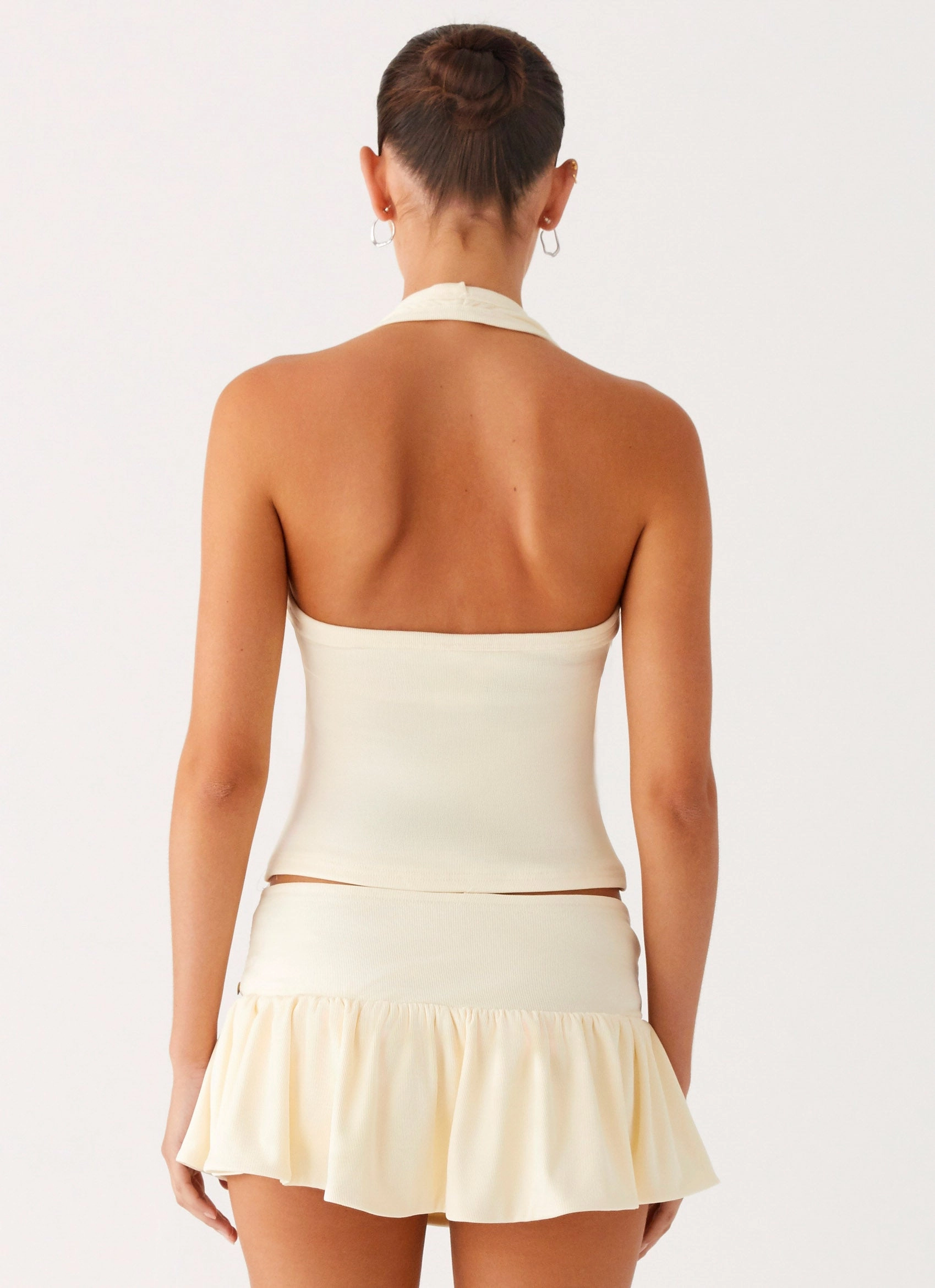 Sleek Styling Minimalist Chic Vegas Nights Low Rise Skort - Yellow