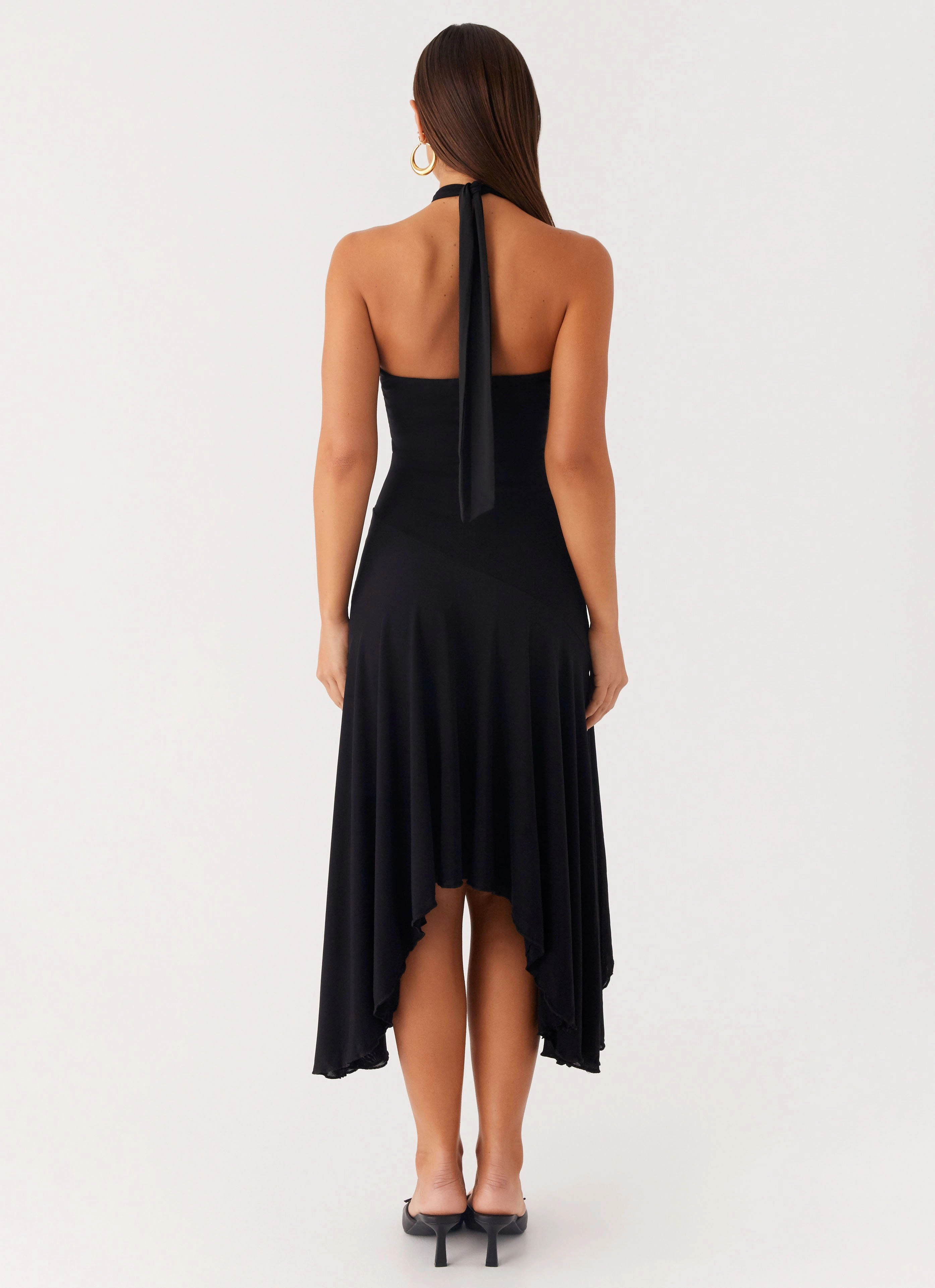 Gender Inclusive Velvet Sky Midi Dress - Black