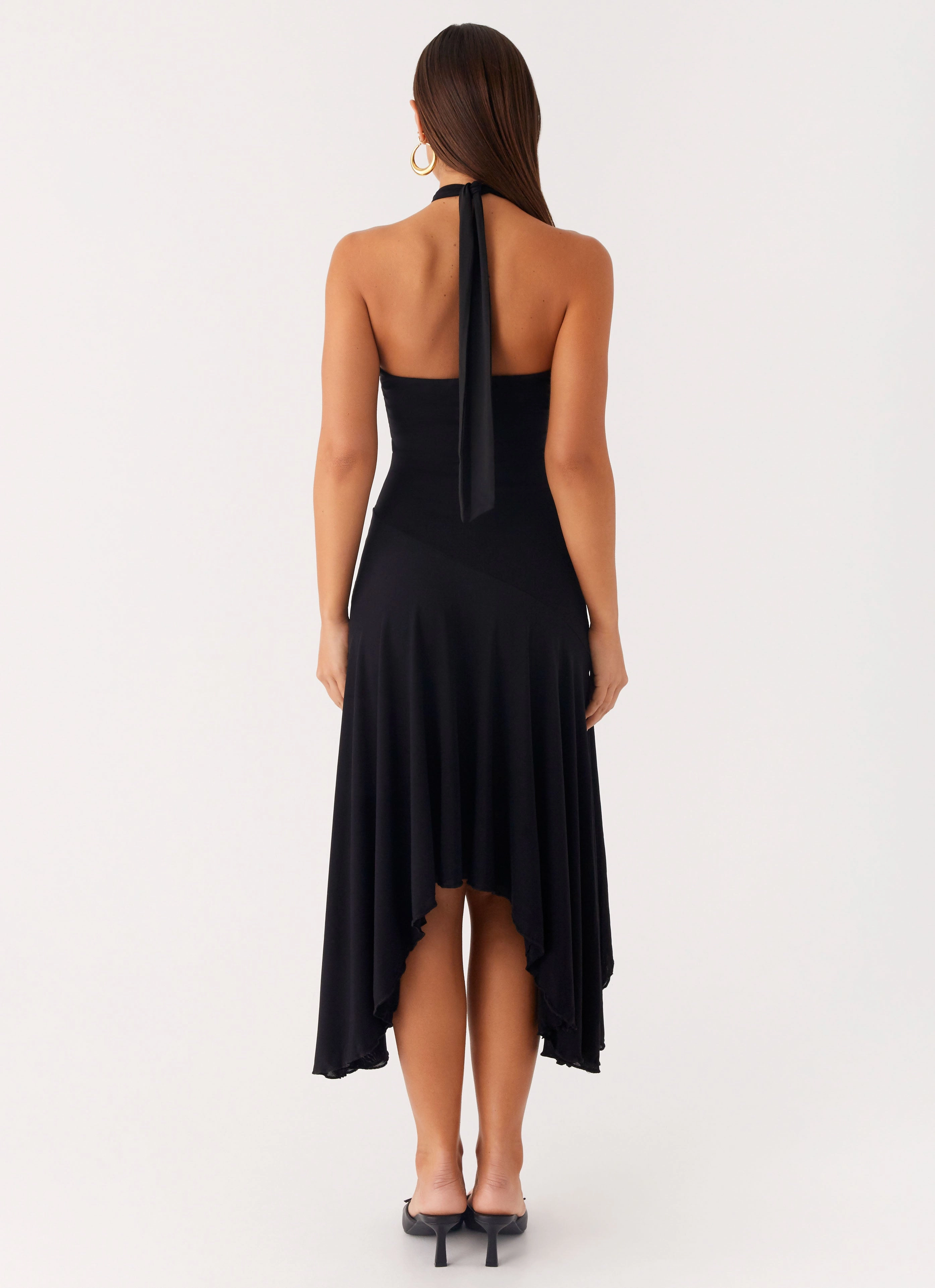 All Look Velvet Sky Midi Dress - Black