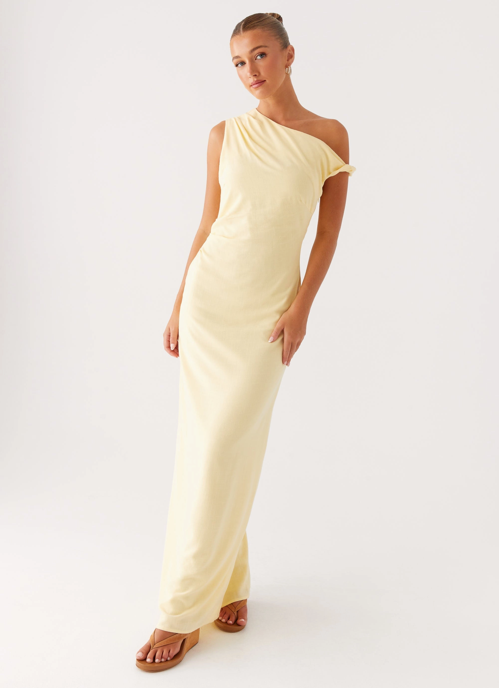 All Fit Style Evening Tone Mckenna Maxi Dress - Yellow