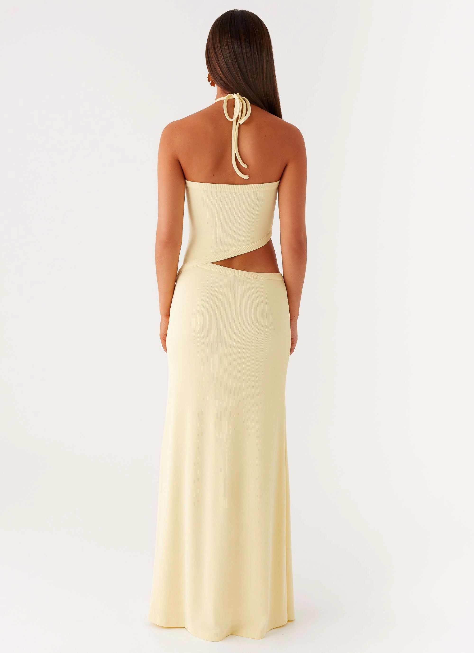 Chic Comfort Wear Essential Layer Lanah Cut Out Maxi Dress - Yellow