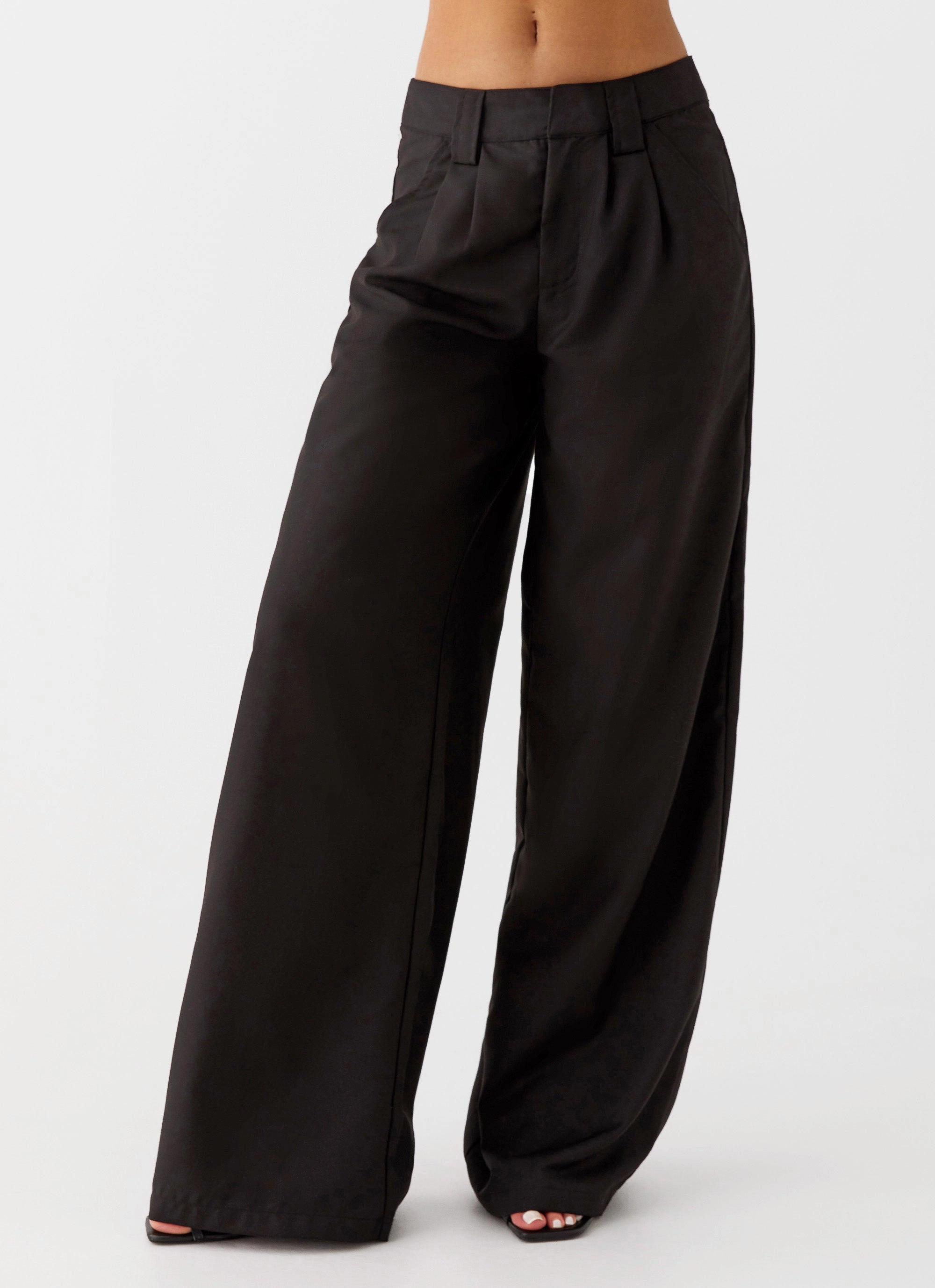 Siena Style Tailored Pants - Black Corduroy texture