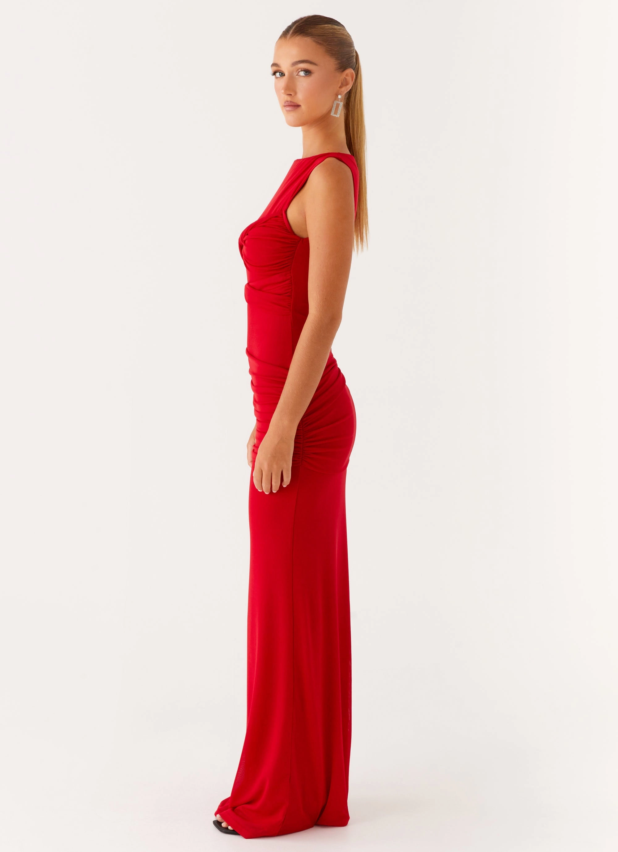 Missy Maxi Dress - Red Long Lines Fashion Layers