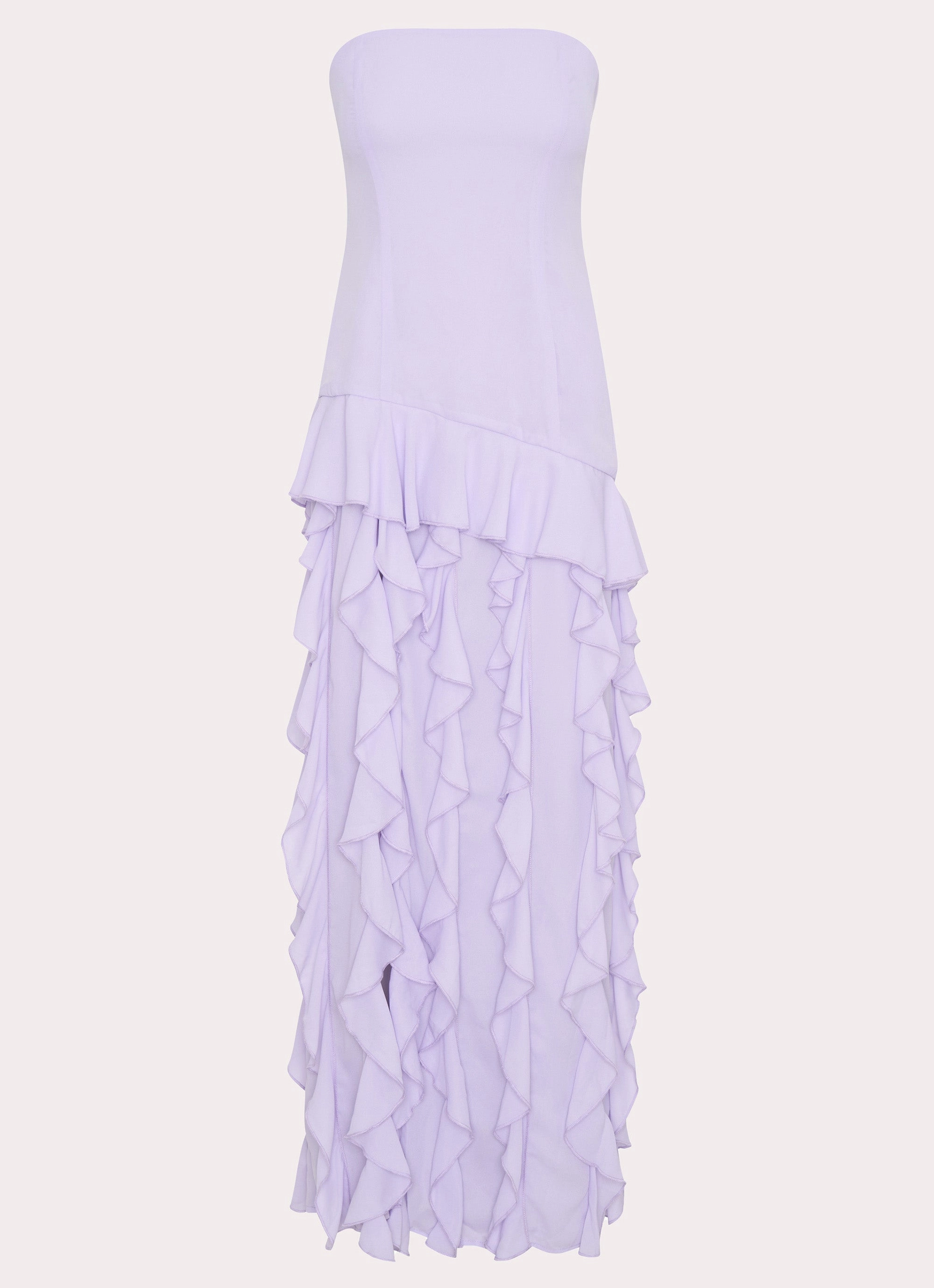 Edgy-Look Firefly Maxi Dress - Lilac
