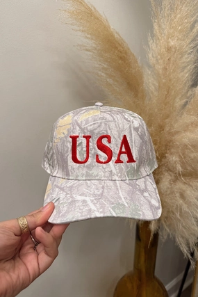 All Season Halloween costume USA Light Camo Trucker Hat
