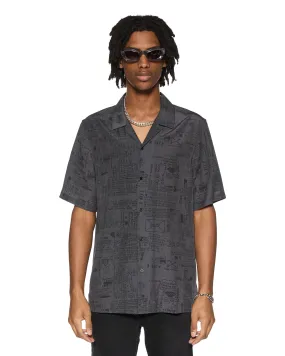 No Slip Gripper VERSES RESORT SS SHIRT BLACK