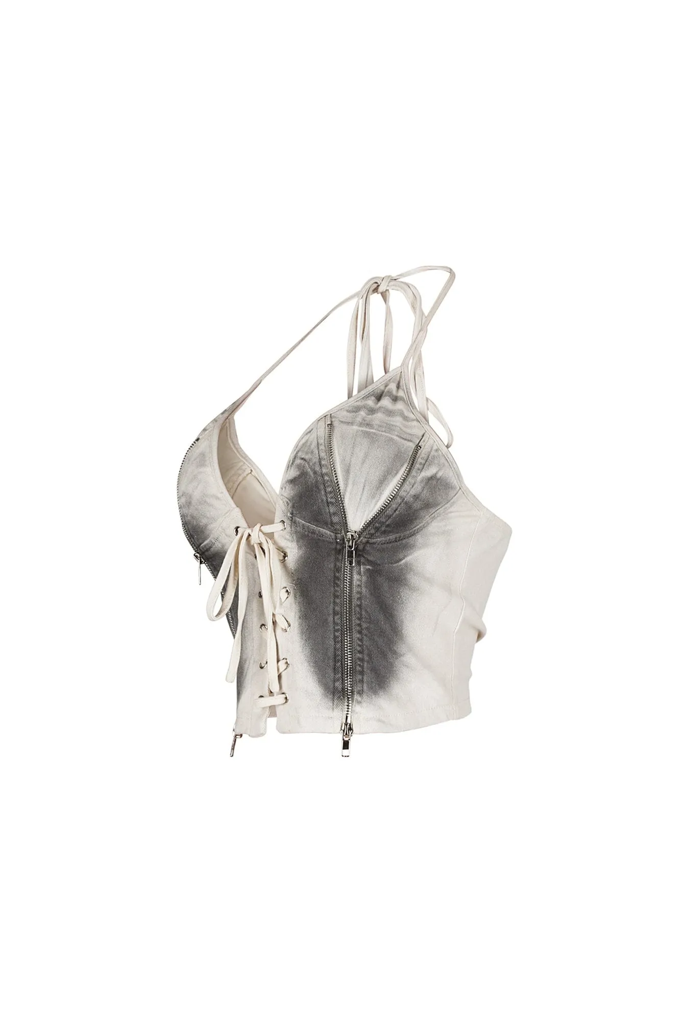 Reflective Logo Detail NoiseReduciting Zipper Modular Pocket Systems Vibecity Airbrushed Halter Corset Top