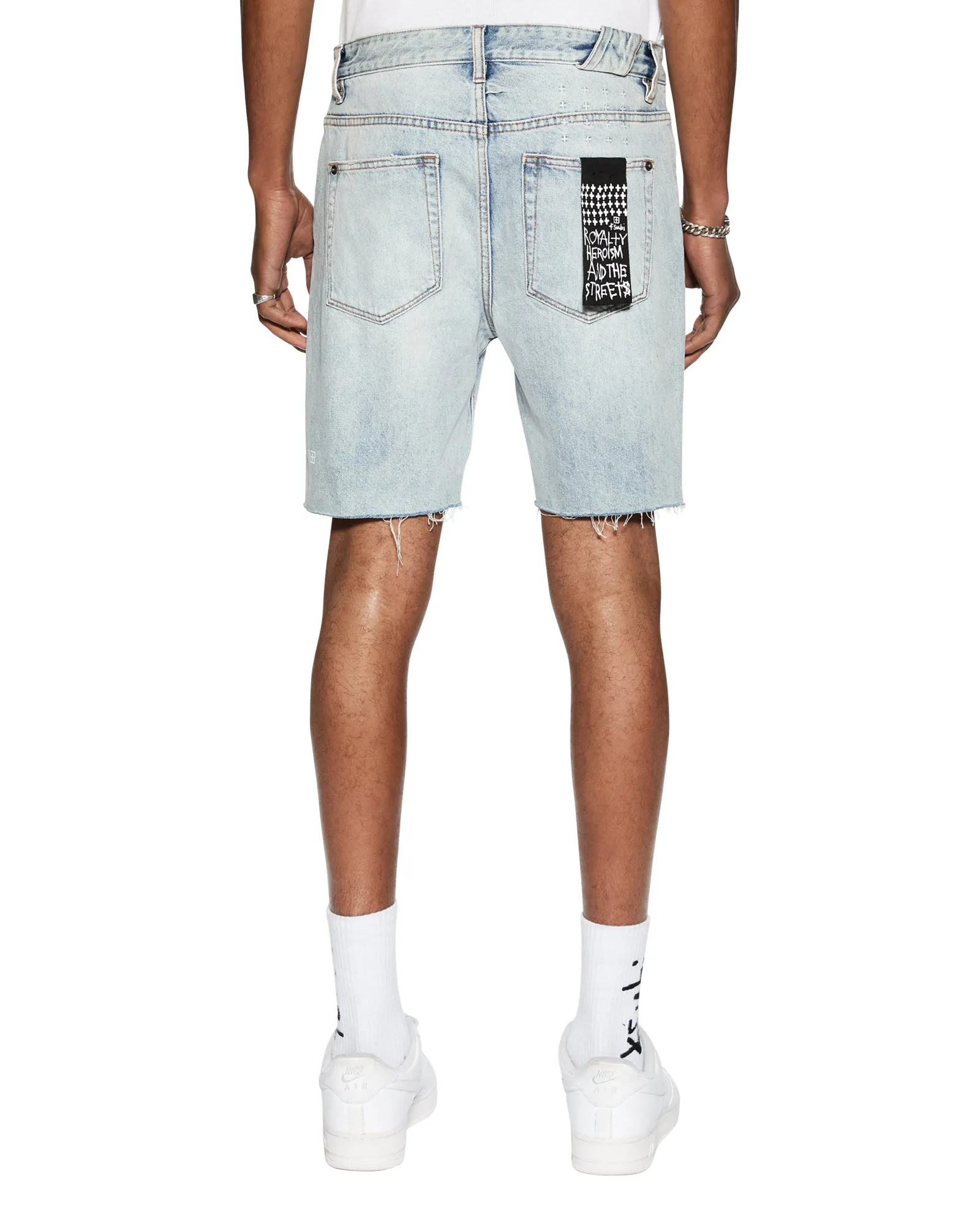 Trend Friendly Shrink Resistant Denim CHOPPER SHORT KARMA TRASHED
