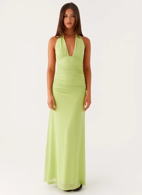 Kerrie Maxi Dress - Lime Street Edge Wrap Charm