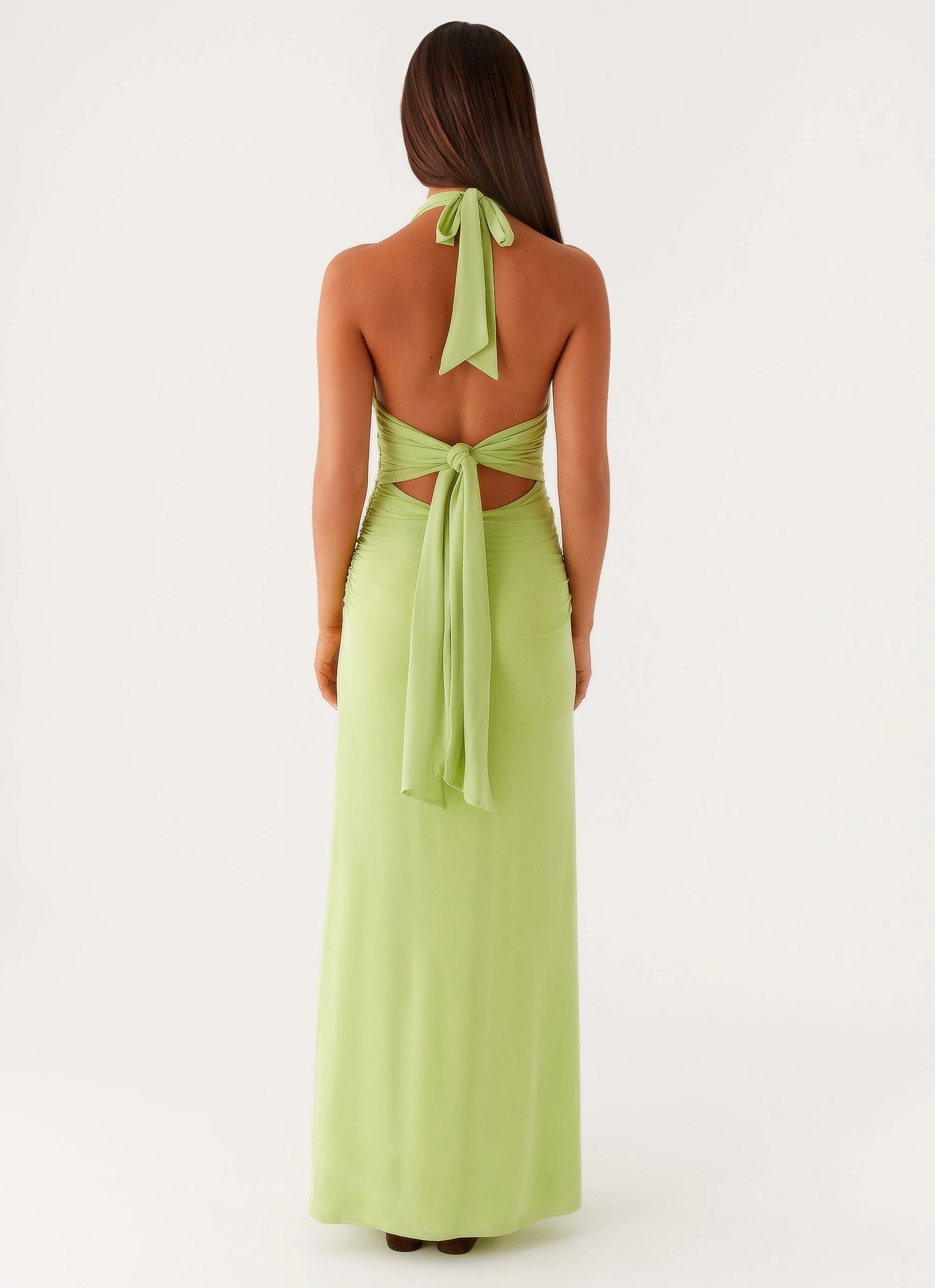 Kerrie Maxi Dress - Lime Evening Wear
