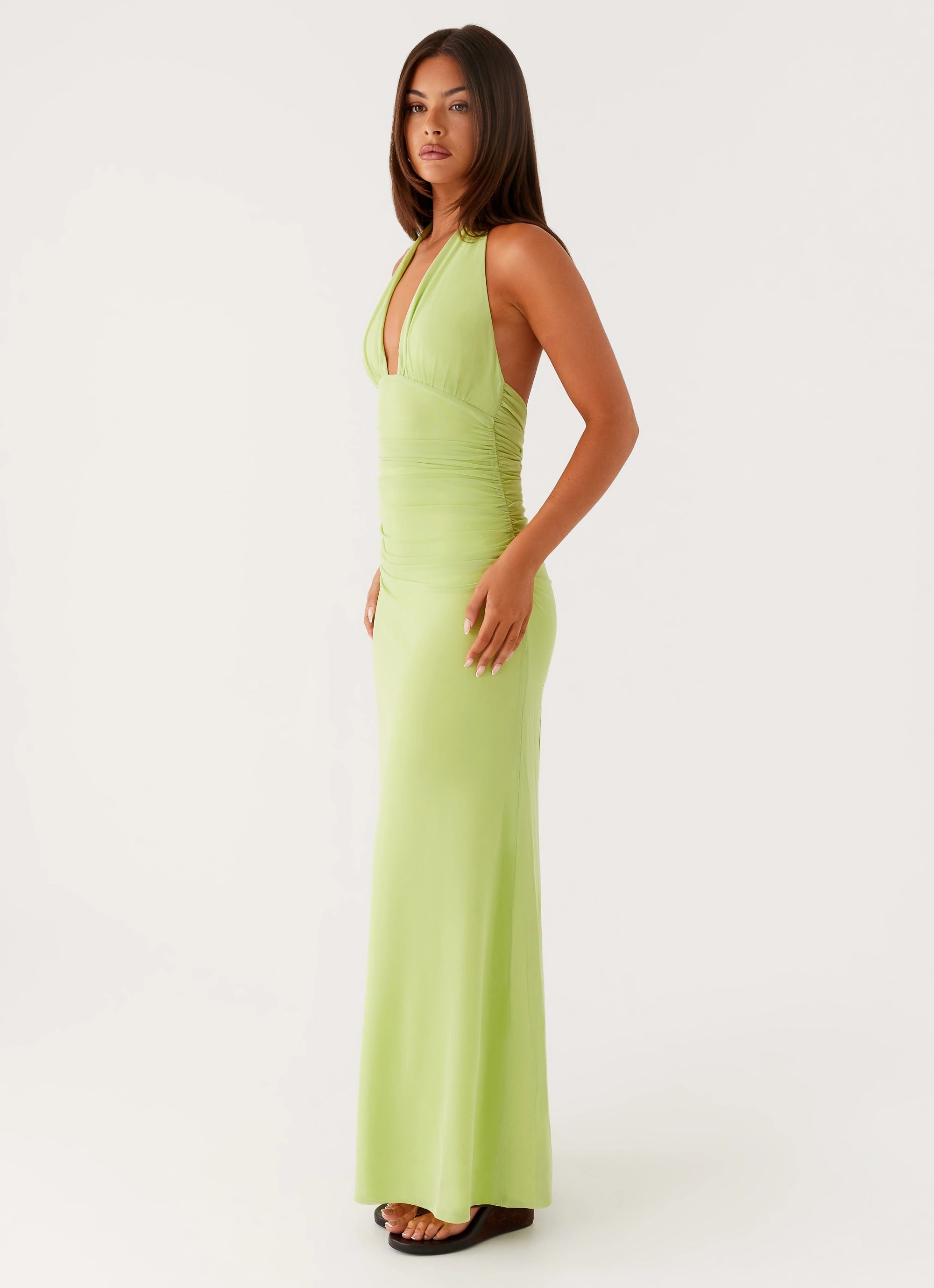 Kerrie Maxi Dress - Lime Everyday Outfit Bride Side