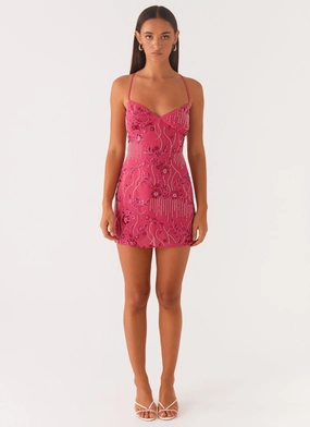 Vietta Sequin Cami Mini Dress - Fuchsia Reimagined Classic