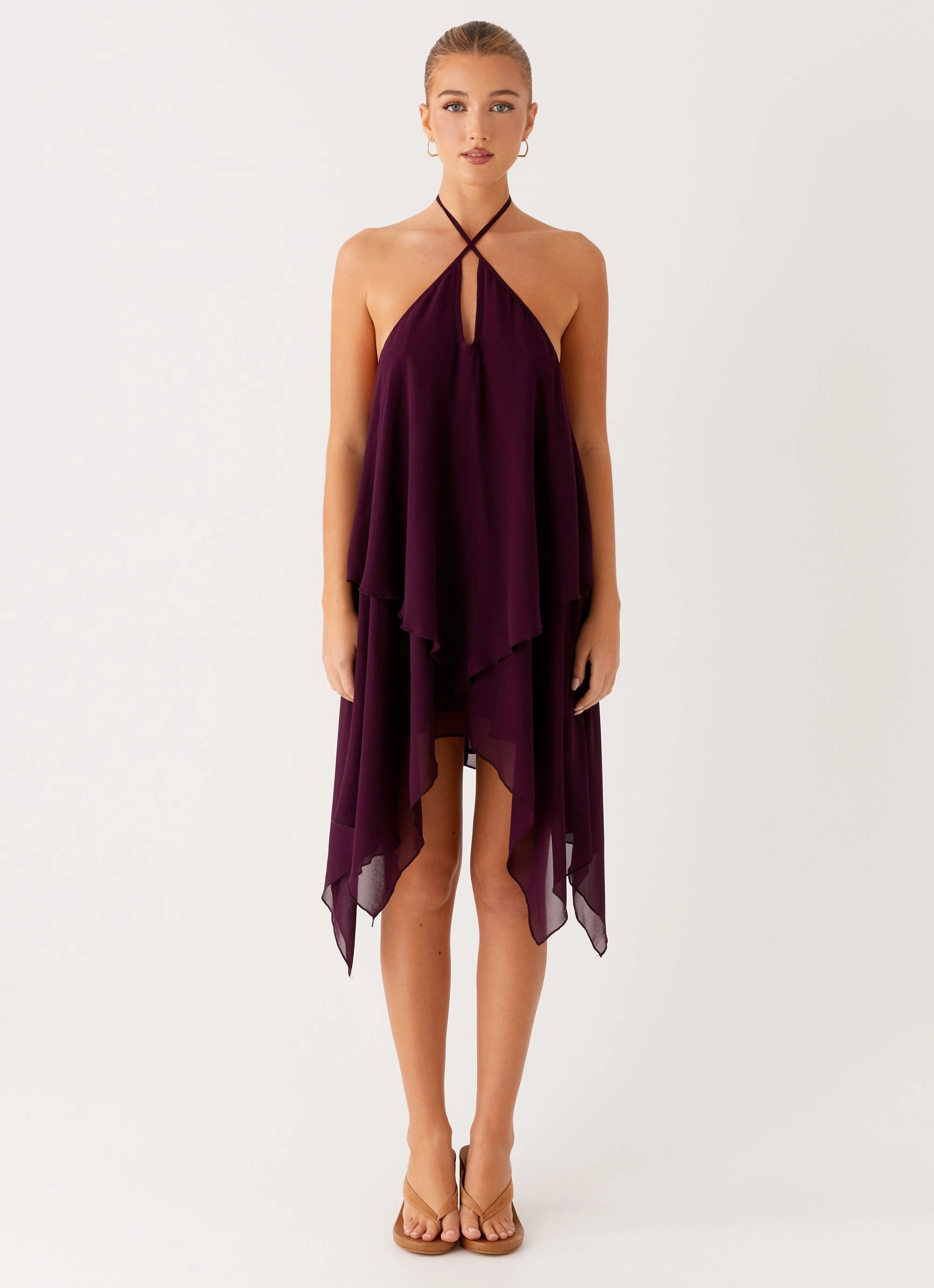 Dalenti Midi Dress - Plum Retro Vibes