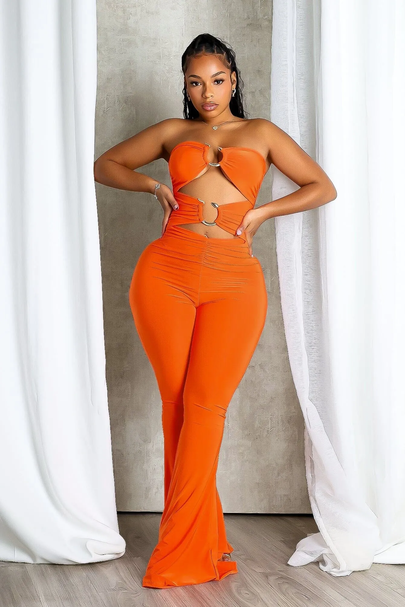 Anti Friction Lining Viper Edge Cutout Snake Trim Jumpsuit