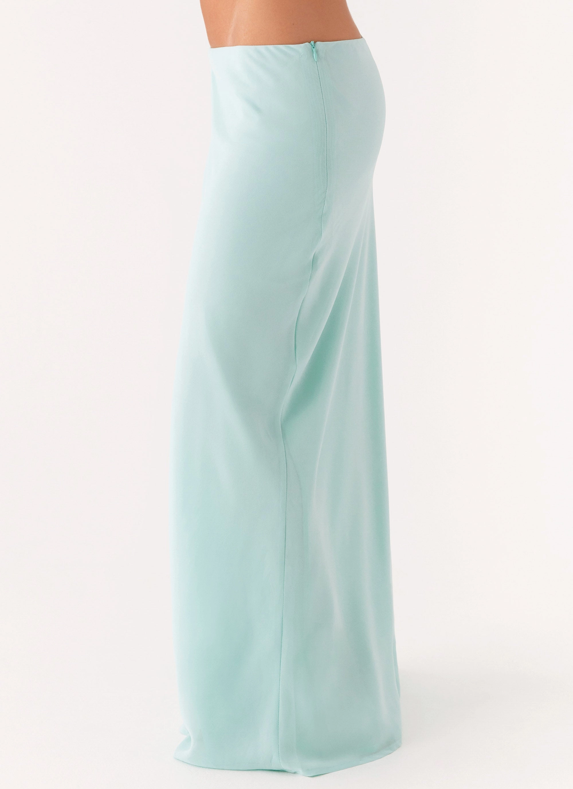 Another Life Chiffon Maxi Skirt - Pale Blue Modern Tones Aesthetic Look
