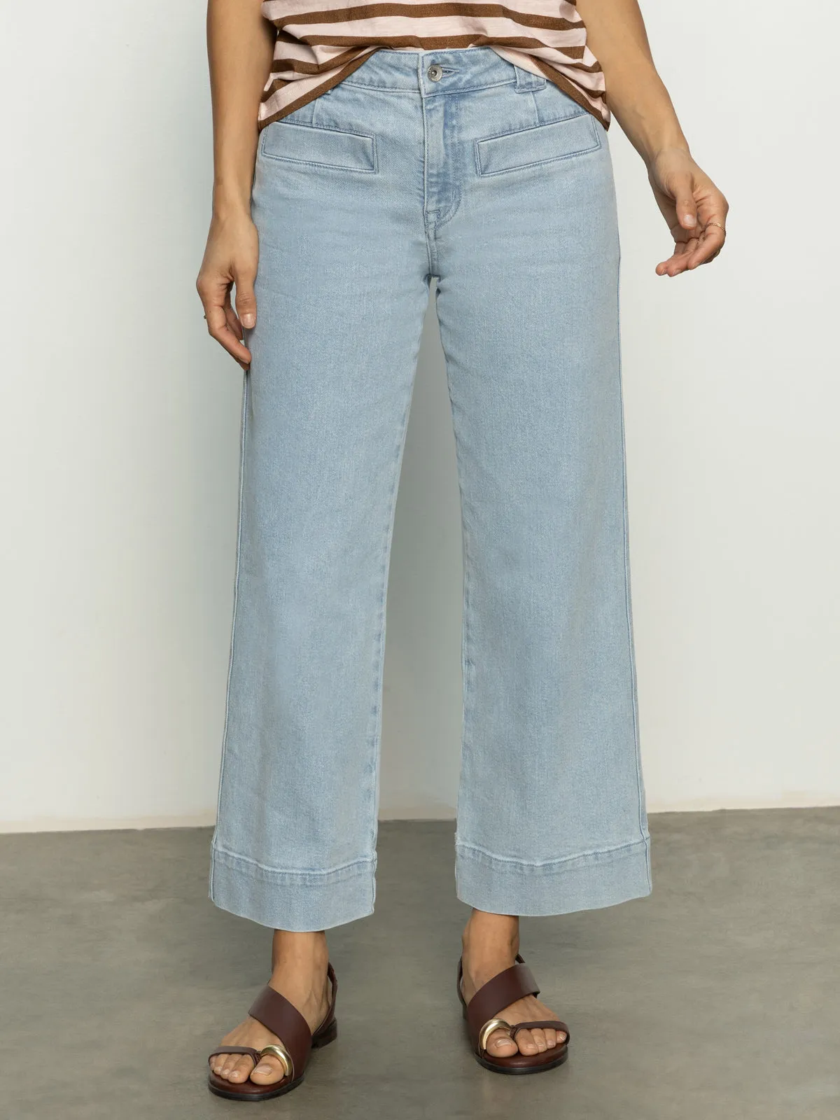 Voyage Standard High Rise Crop Jeans Winner's Circle Non Clip Stylish Waistband