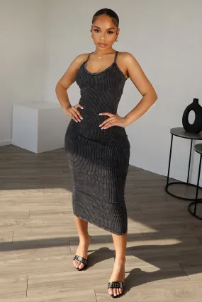 Wait For It Mineral Washed Midi Dress Clean Cut Stylish Design