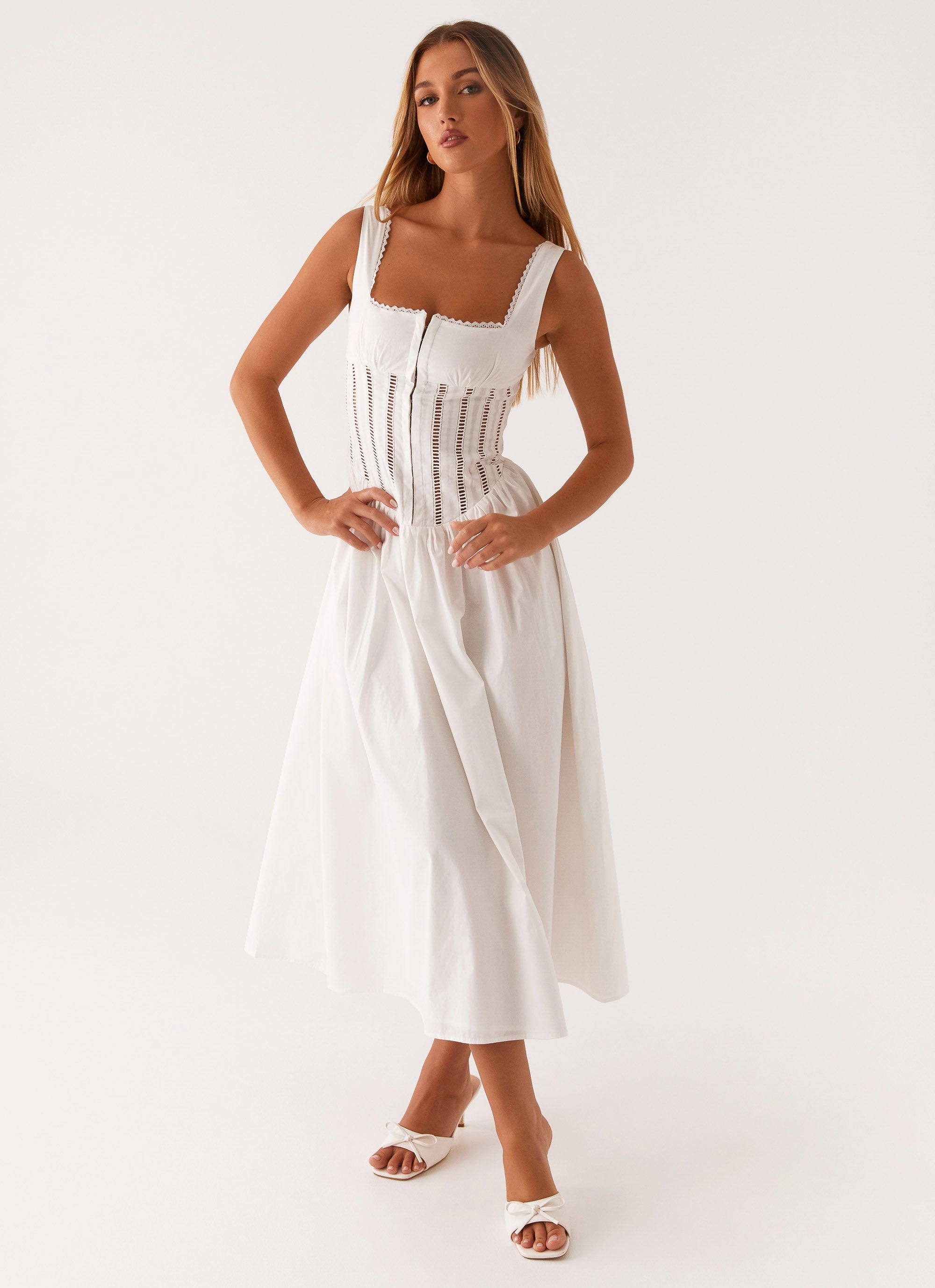 Waiting On You Midi Dress - White Inner Feel Formal Look