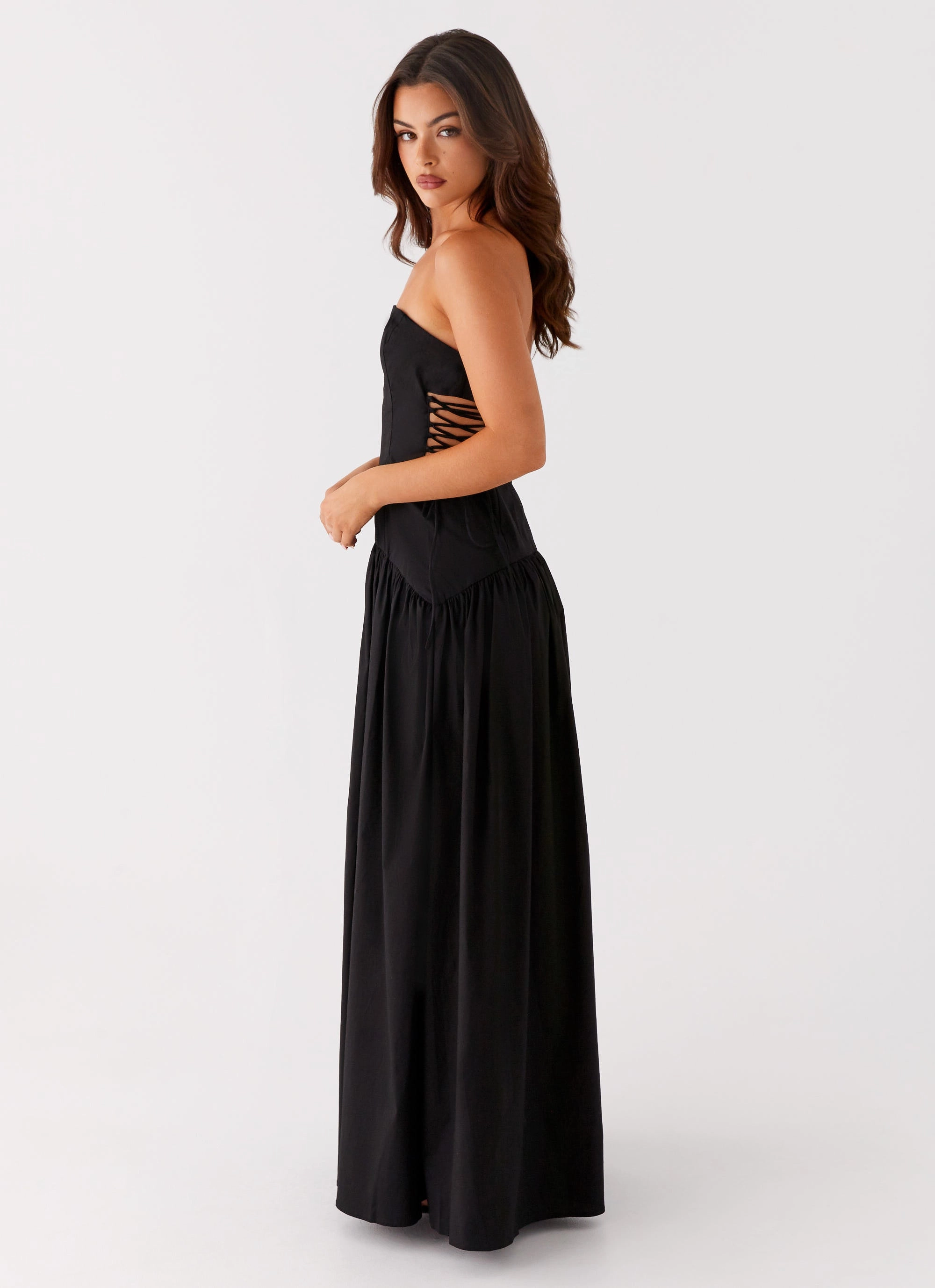 Conagh Maxi Dress - Black Handmade Slender Look