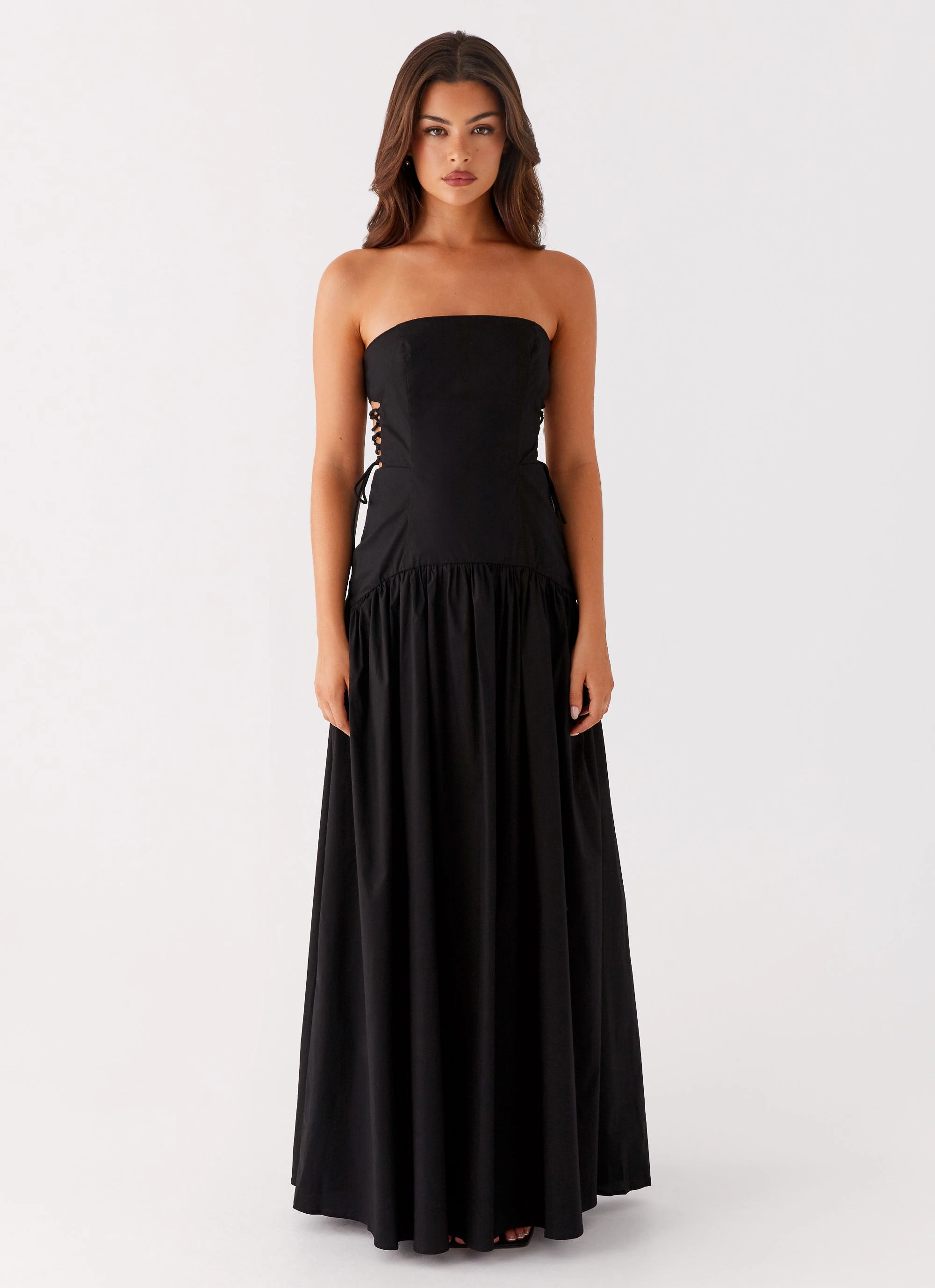 Stud-Detail Elegant formal piece Conagh Maxi Dress - Black