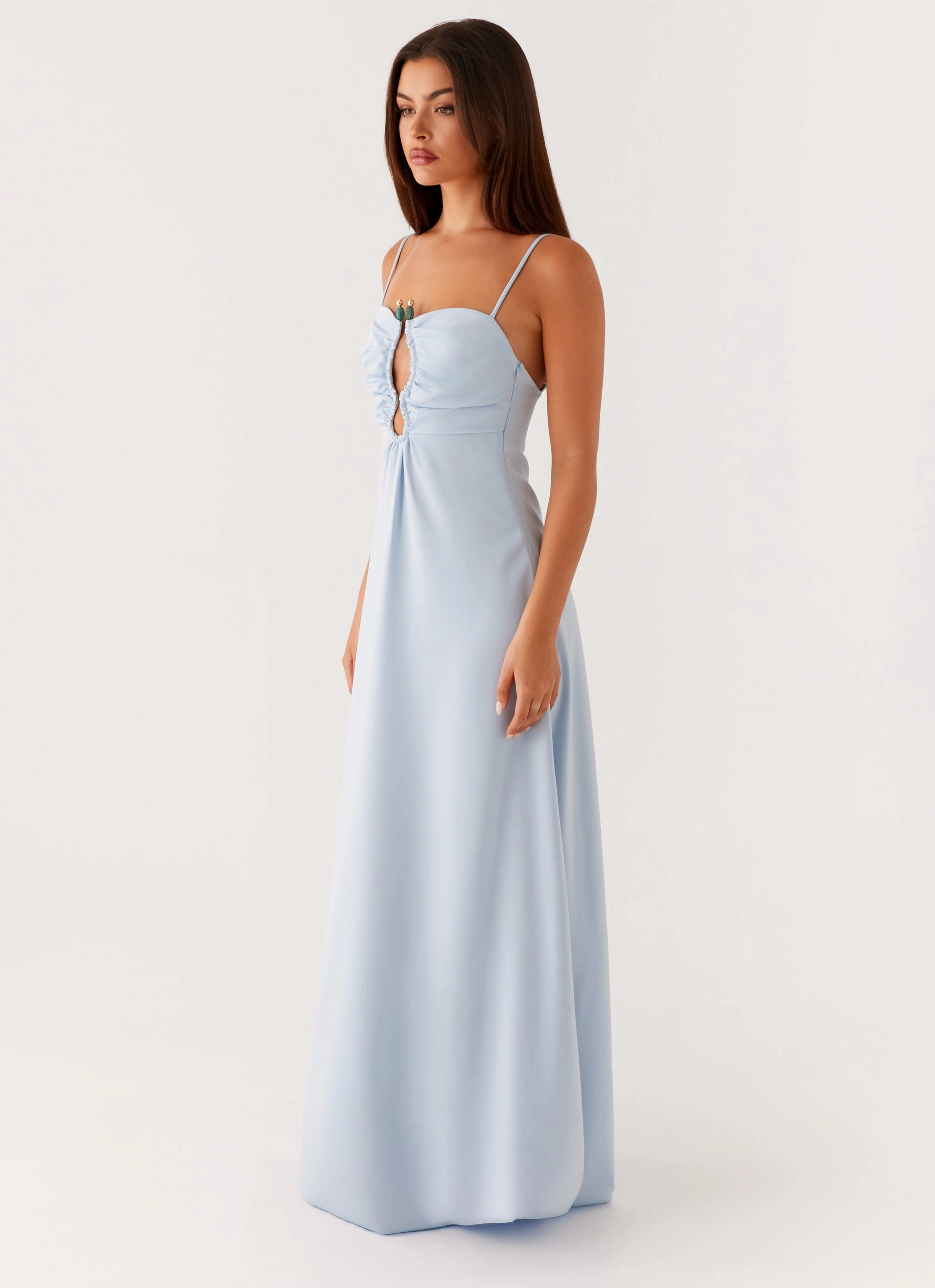 Casual and Comfy Elegant Layers Zelda Maxi Dress - Blue