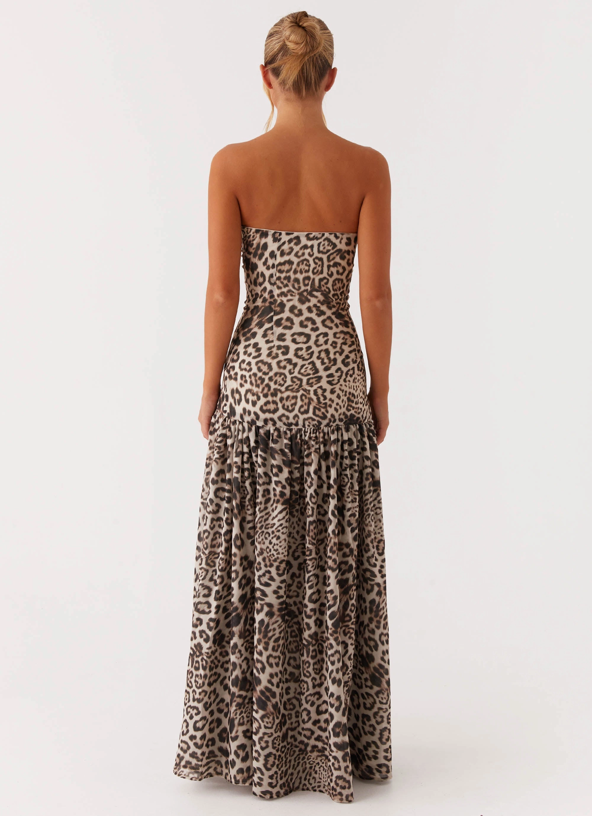 Subtle Mood Travel Essential Eden Strapless Maxi Dress - Leopard