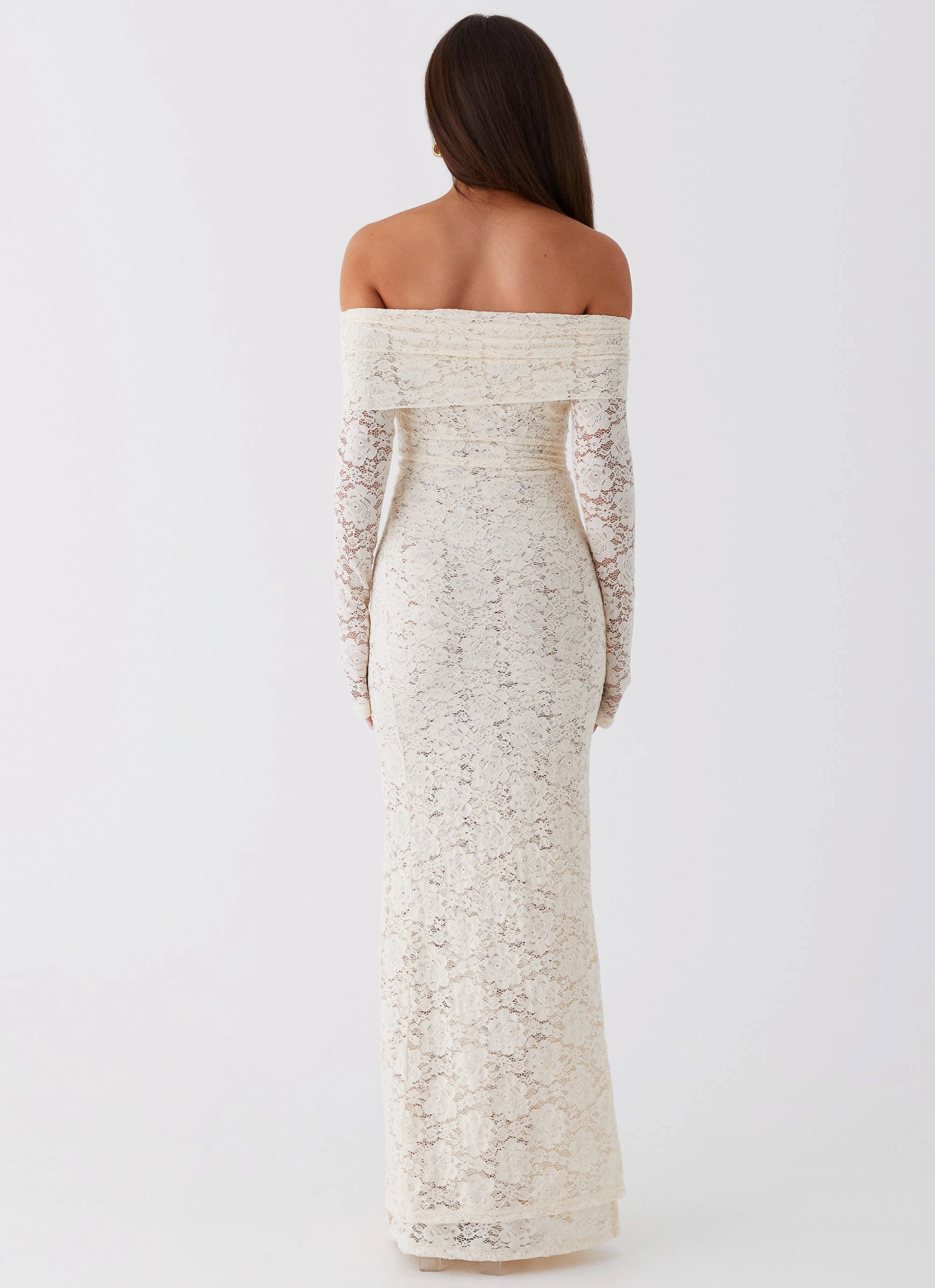 Yours Always Lace Maxi Dress - Ivory Neutral Base Timeless Trend