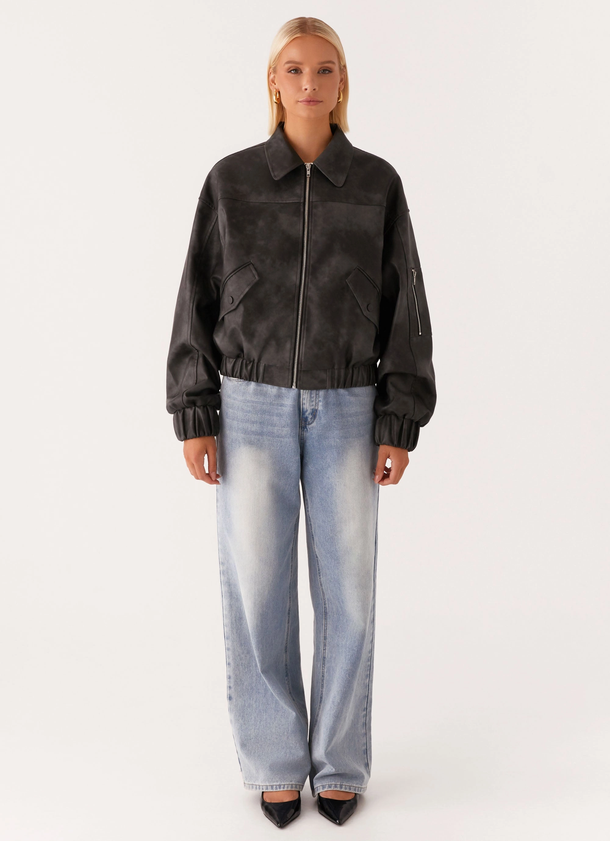 Hidden Compartments Washington Bomber Jacket - Black