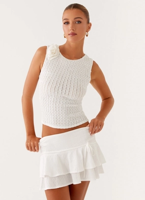 SoftTouch AthleisureCompatible Lisbon Tank Top - White