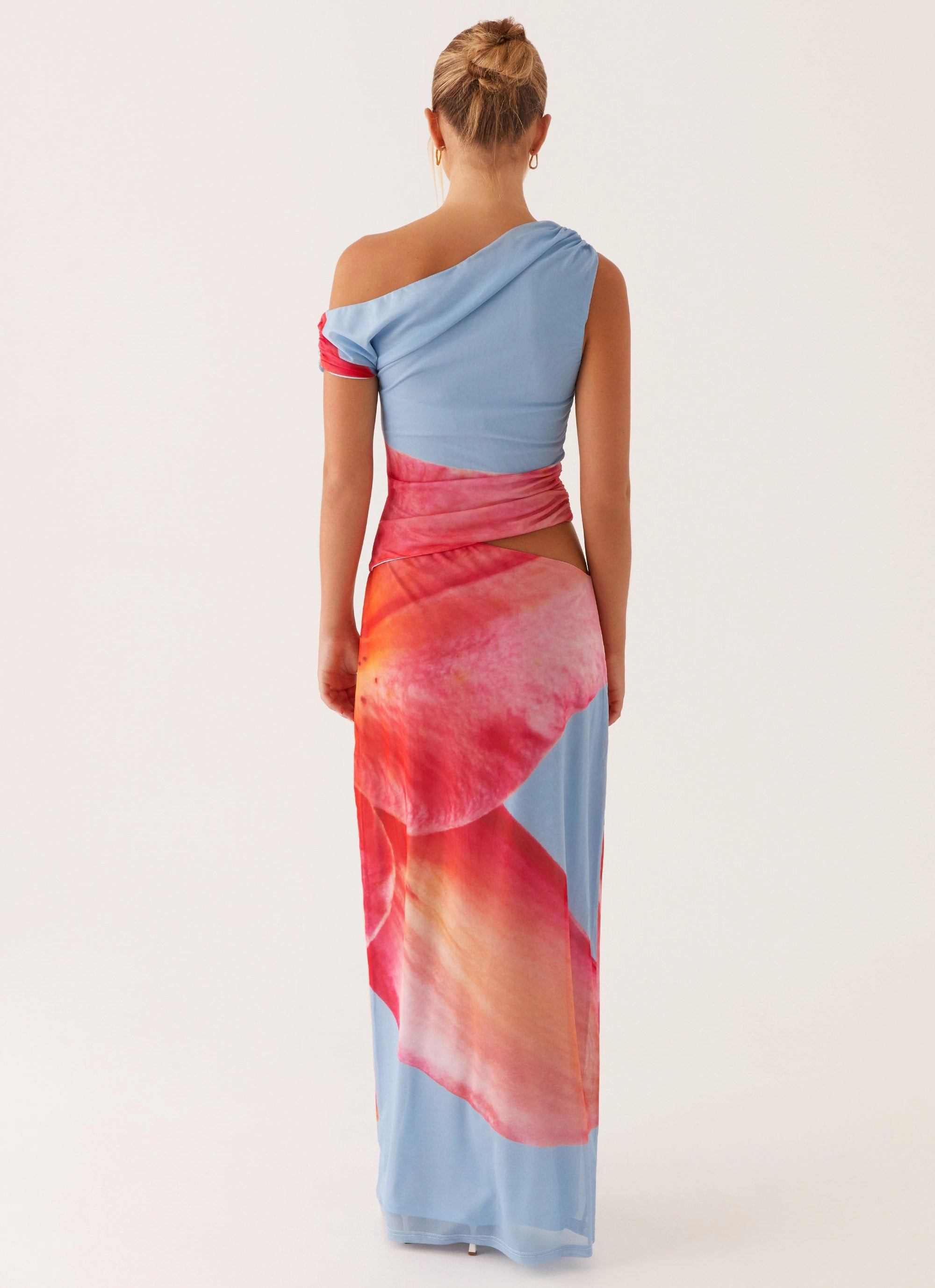 Santa Monica Maxi Dress - Blue Floral MoistureWickingTechnology