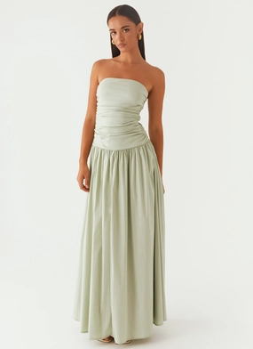 Carmel Maxi Dress - Sage Smart Blend Silky Movement