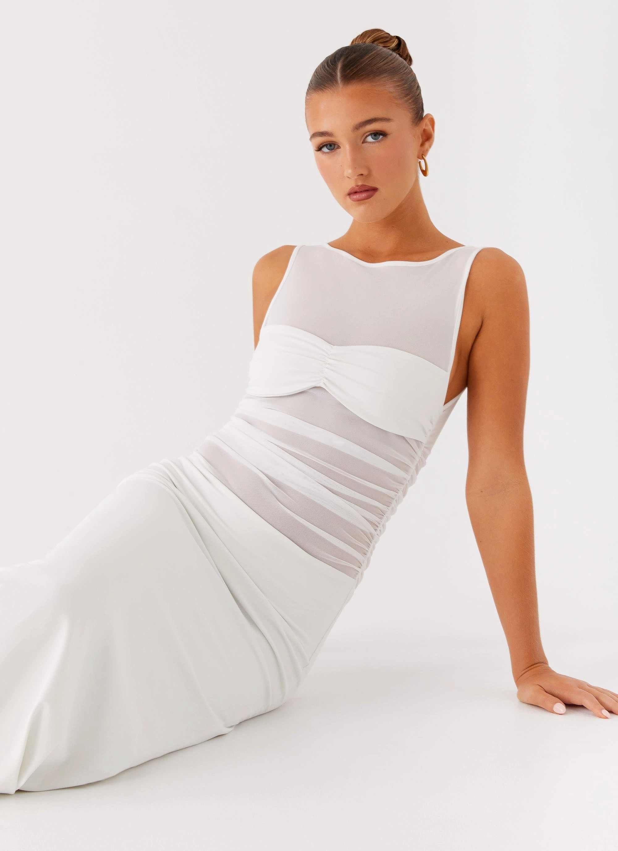 Wesley Maxi Dress - Ivory Easy Style Bold Structure