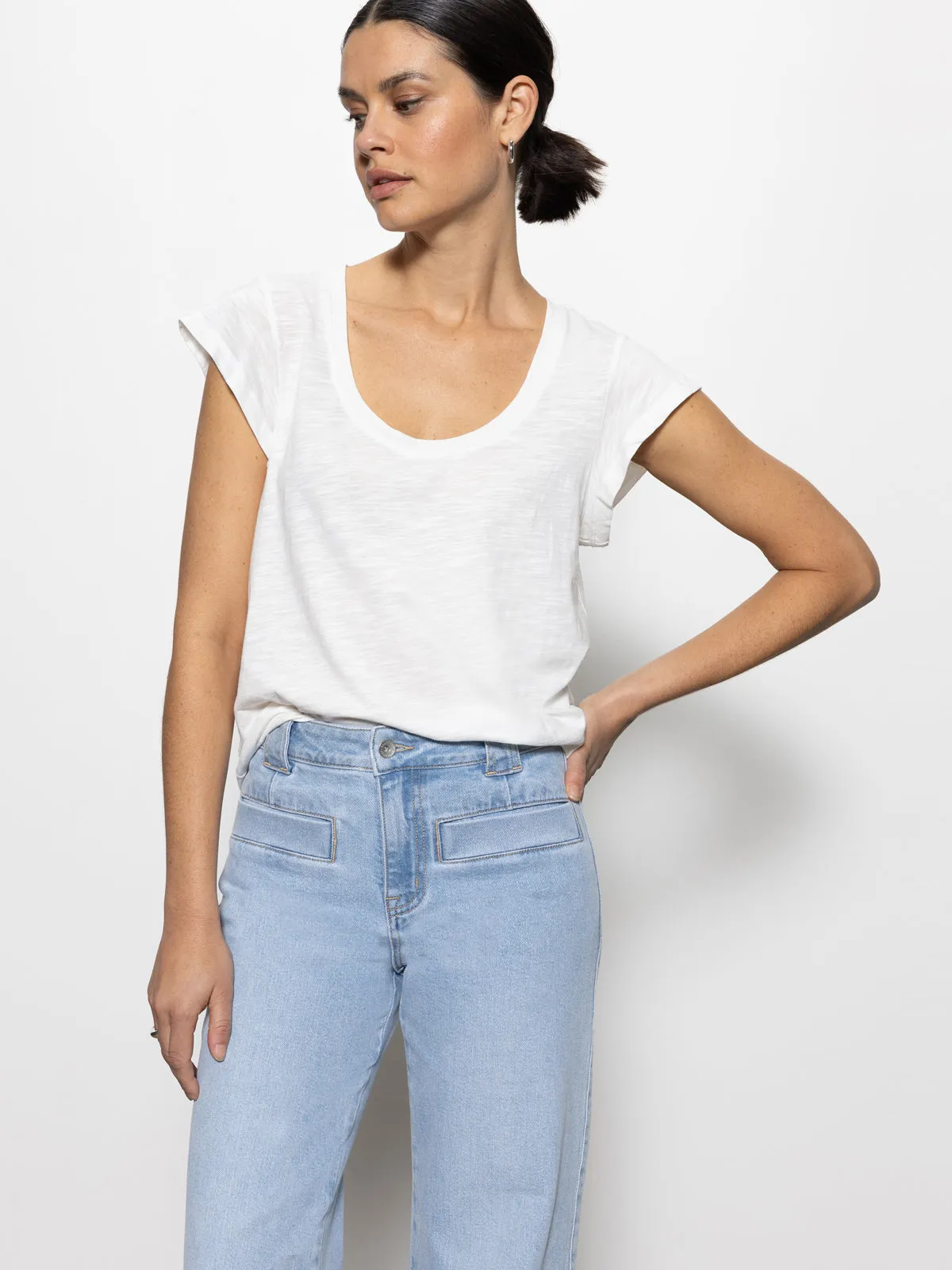 ReinforcedHems West Side Tee White