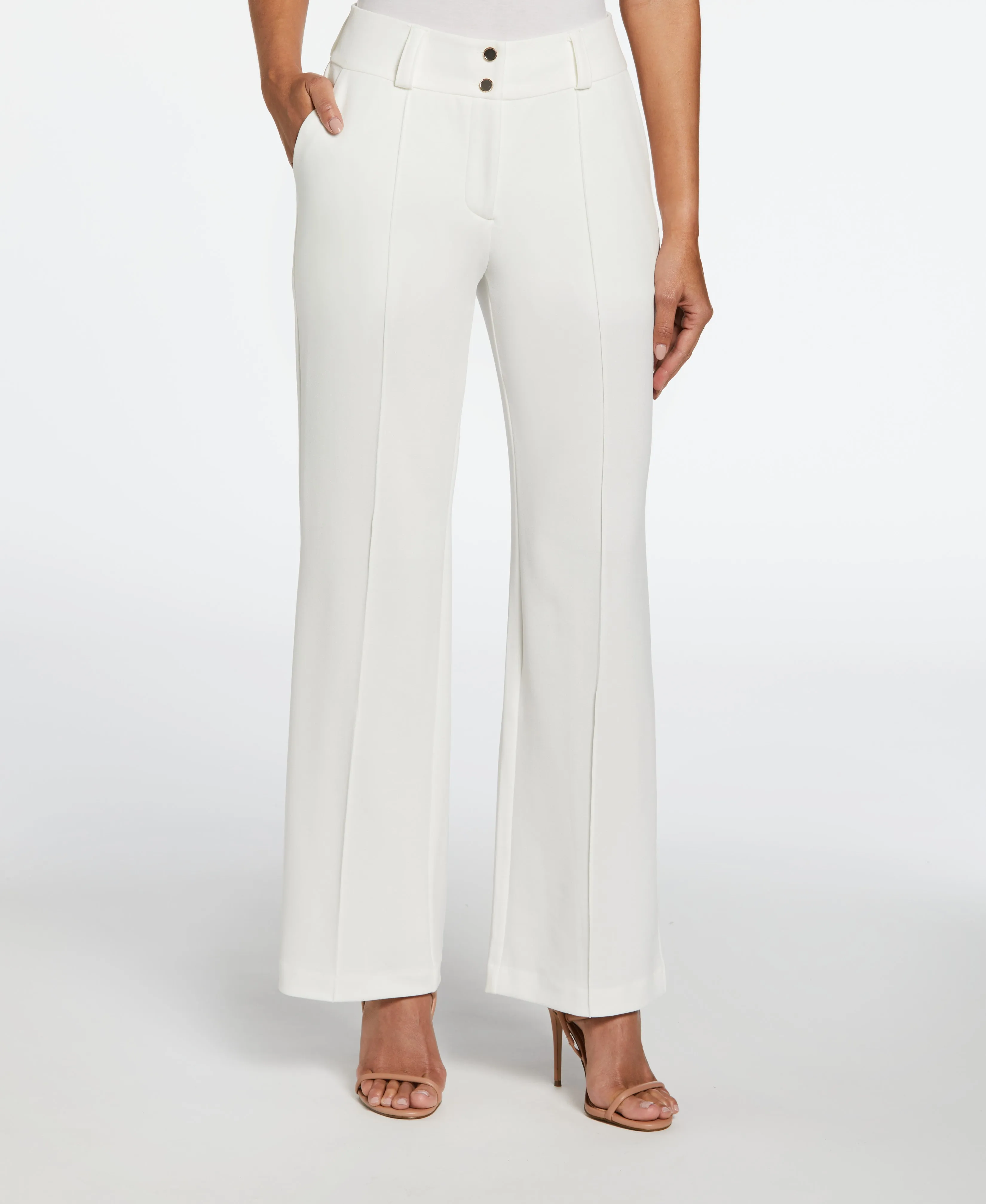 Wide Waistband Wide Leg Pant ReflectiveAccentDetails AntiPillingFabric