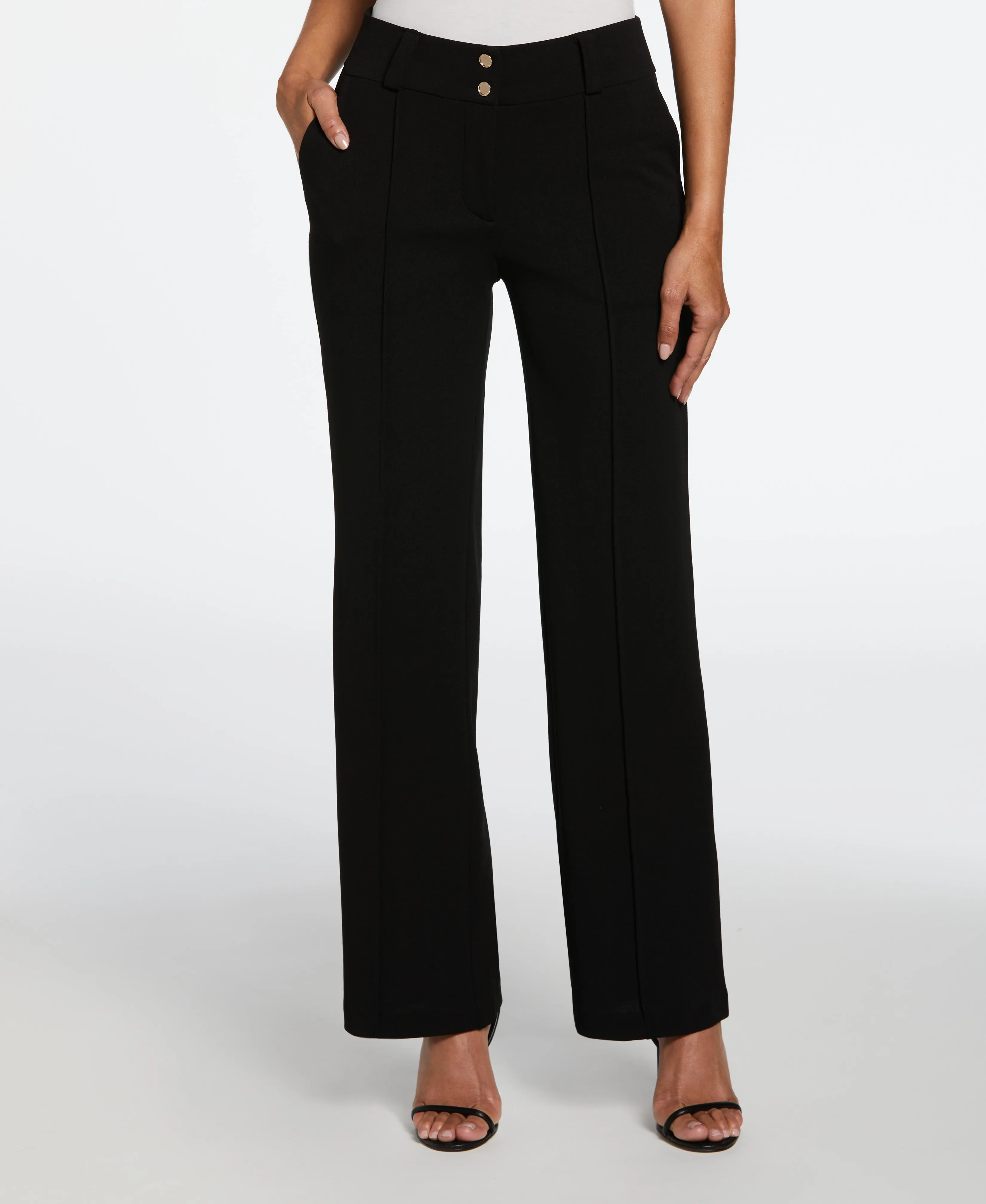 Wide Waistband Wide Leg Pant Long Use DurableBartack