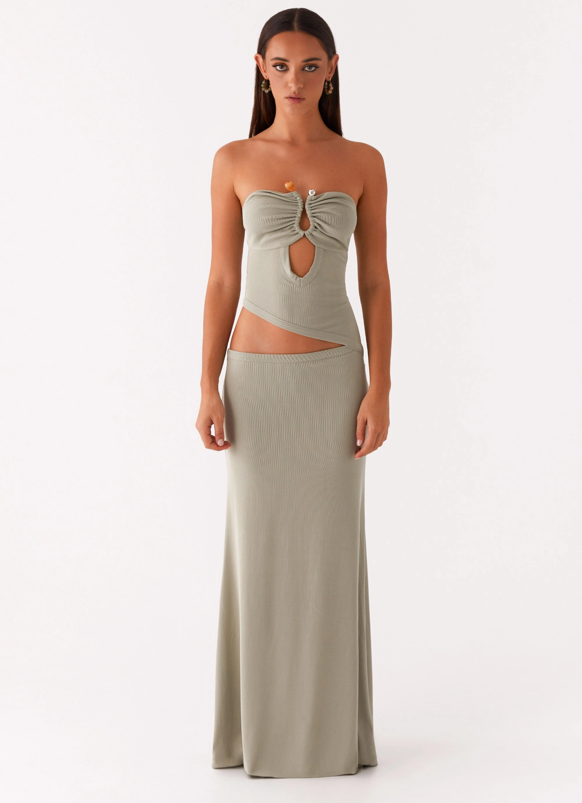 Soul Warm Wild Roses Maxi Dress - Sage