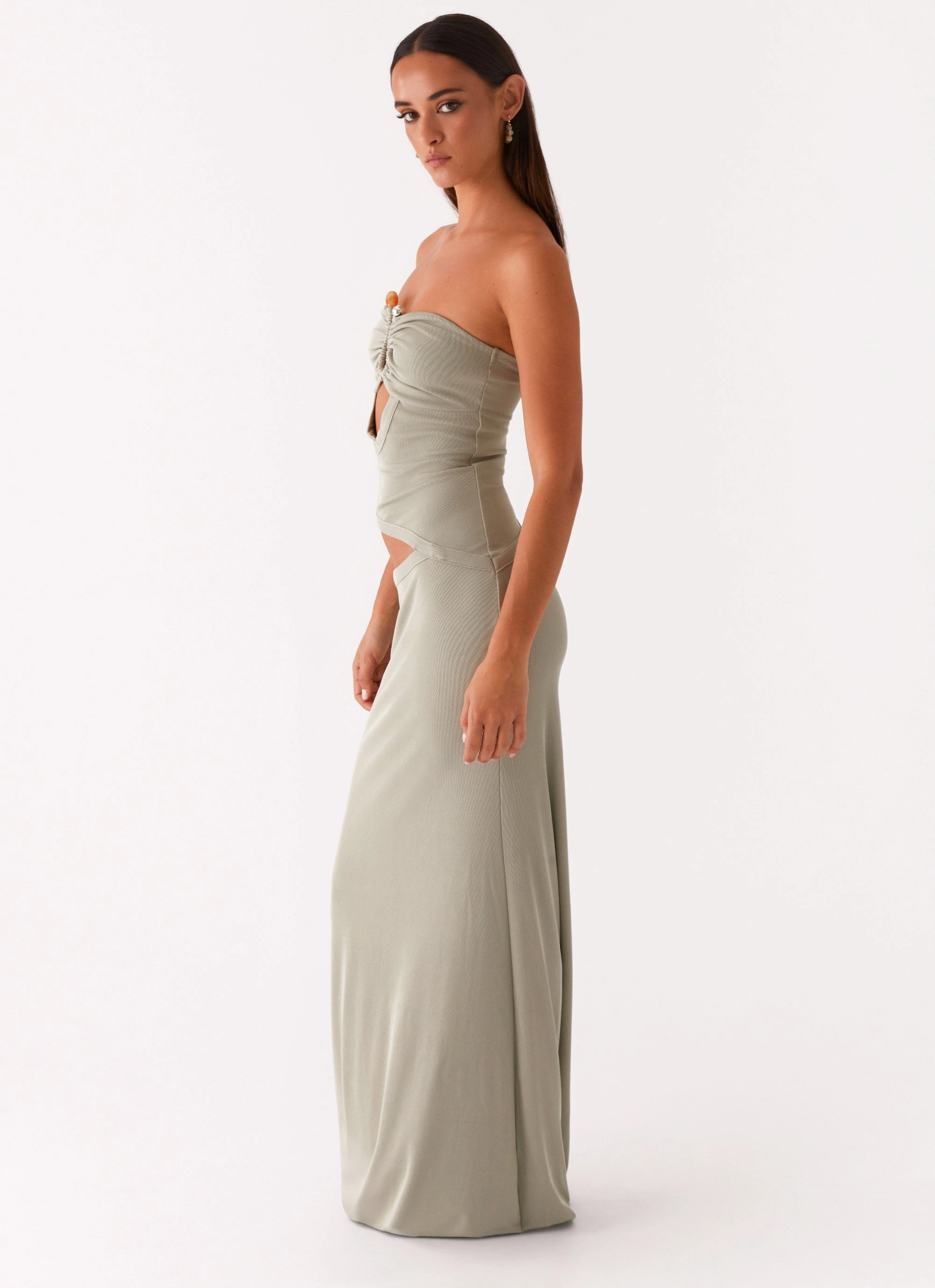 Polished look dress Effortless Fit Wild Roses Maxi Dress - Sage