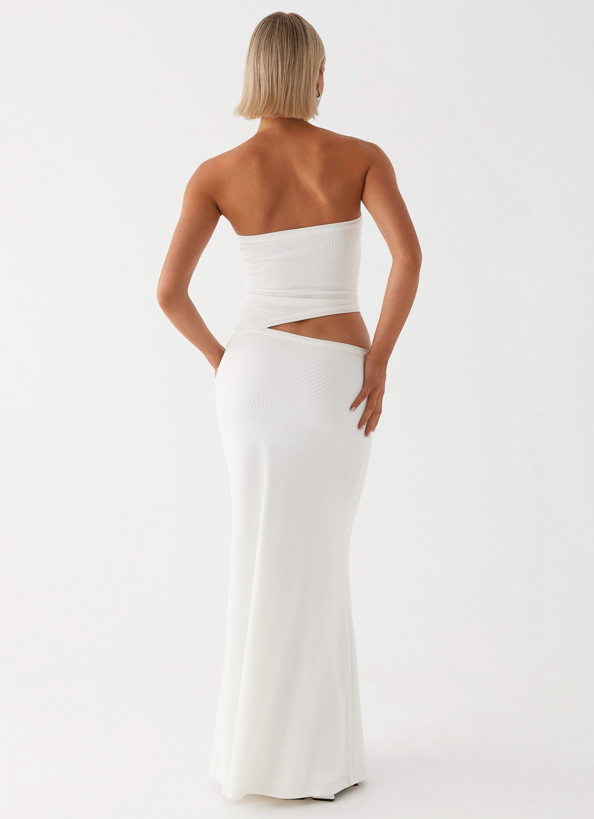 Wild Roses Maxi Dress - White EasyCareMaterial